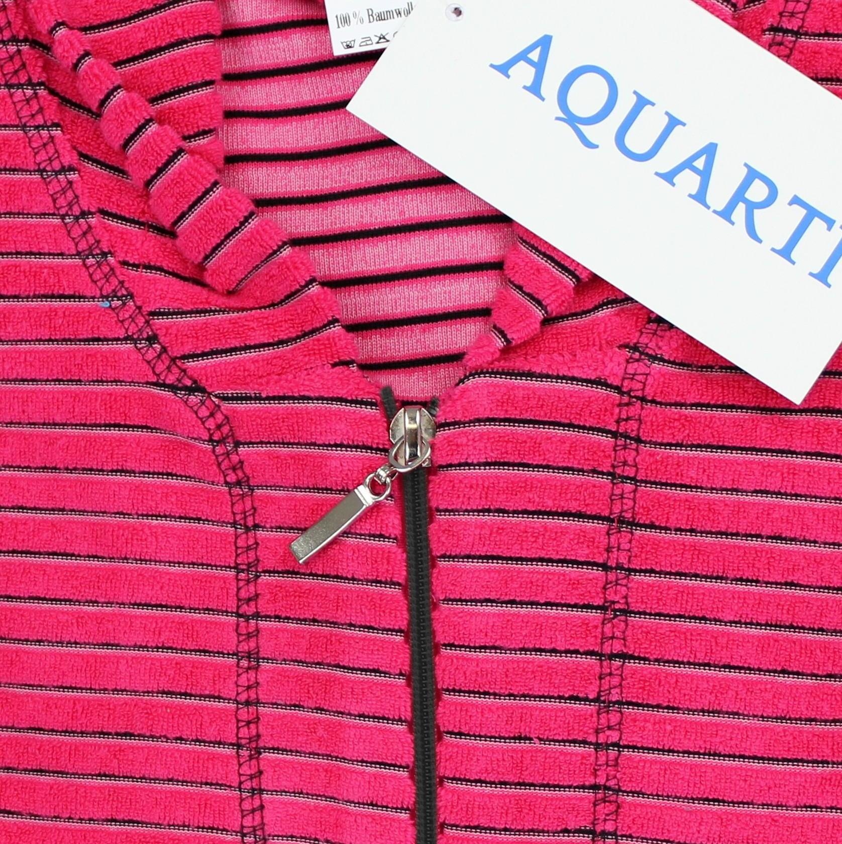 AQUARTI Damenbademantel »Bademantel Aquarti Damen Bademantel Reißverschluss Streifenmuster«