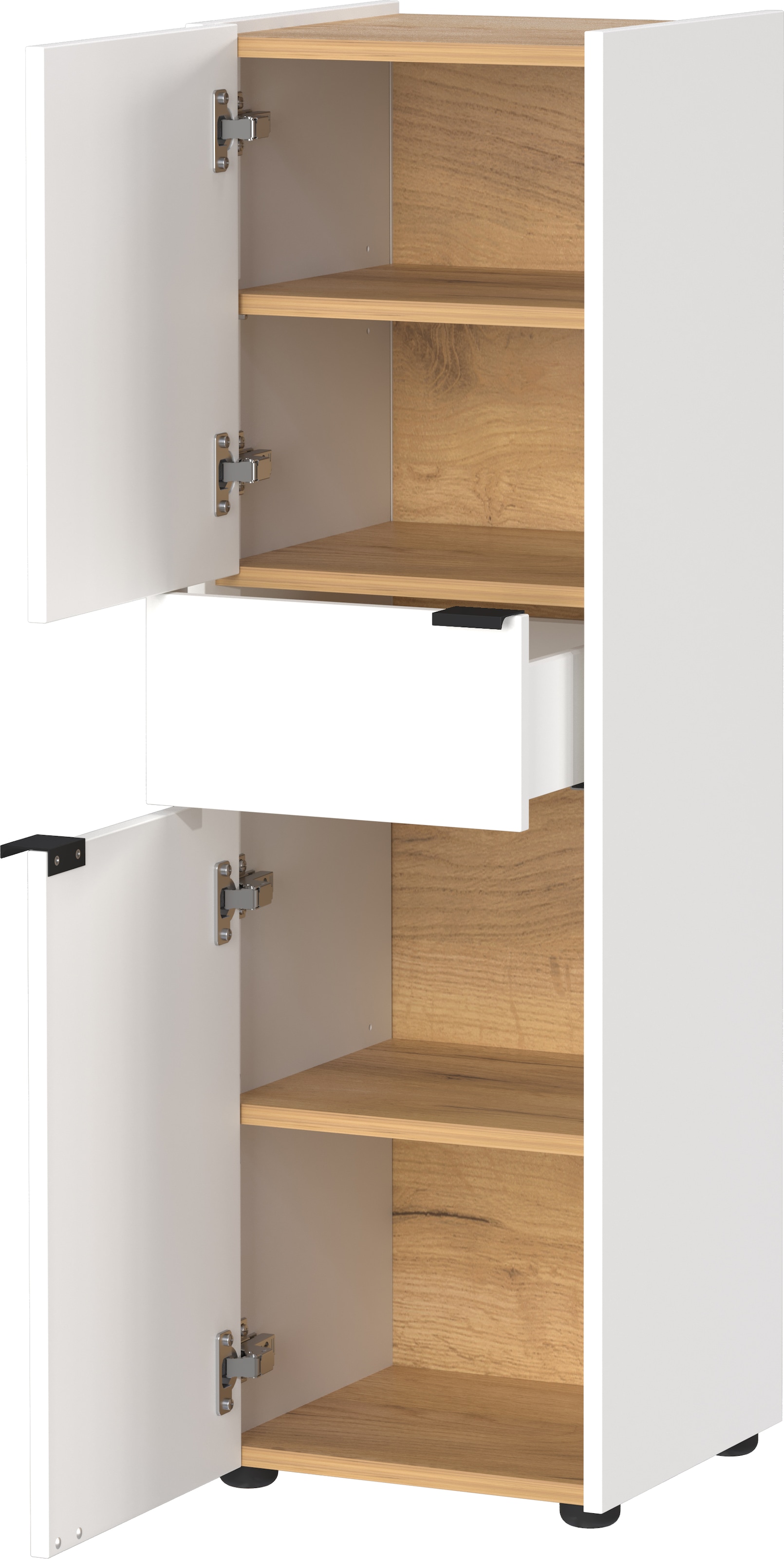 GERMANIA Badmöbel-Set »Ameca«, (3 St.), Badezimmer-Set bestehend aus Waschbeckenunterschr., Spiegel & Schrank