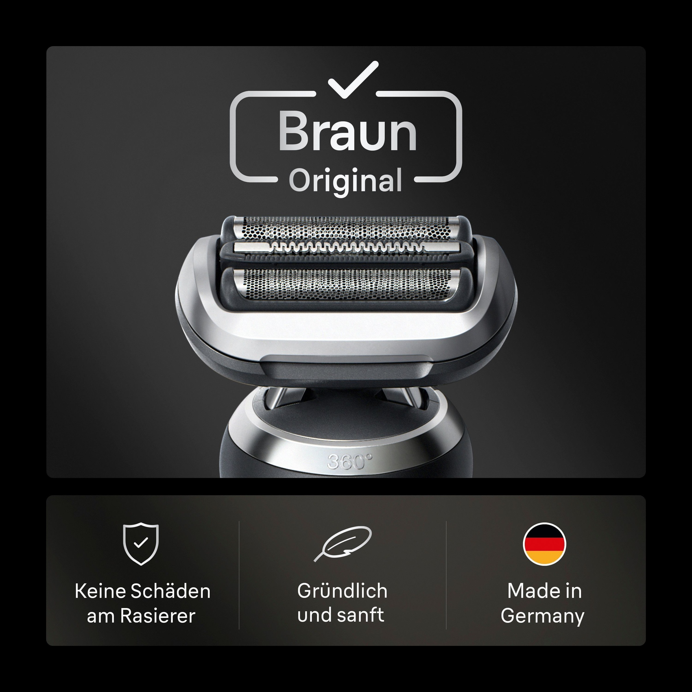 Braun Ersatzscherkopf »Series 7 74S«, Kompatibel mit Braun Series 7 Rasierern der Generation 70, 71 und 72