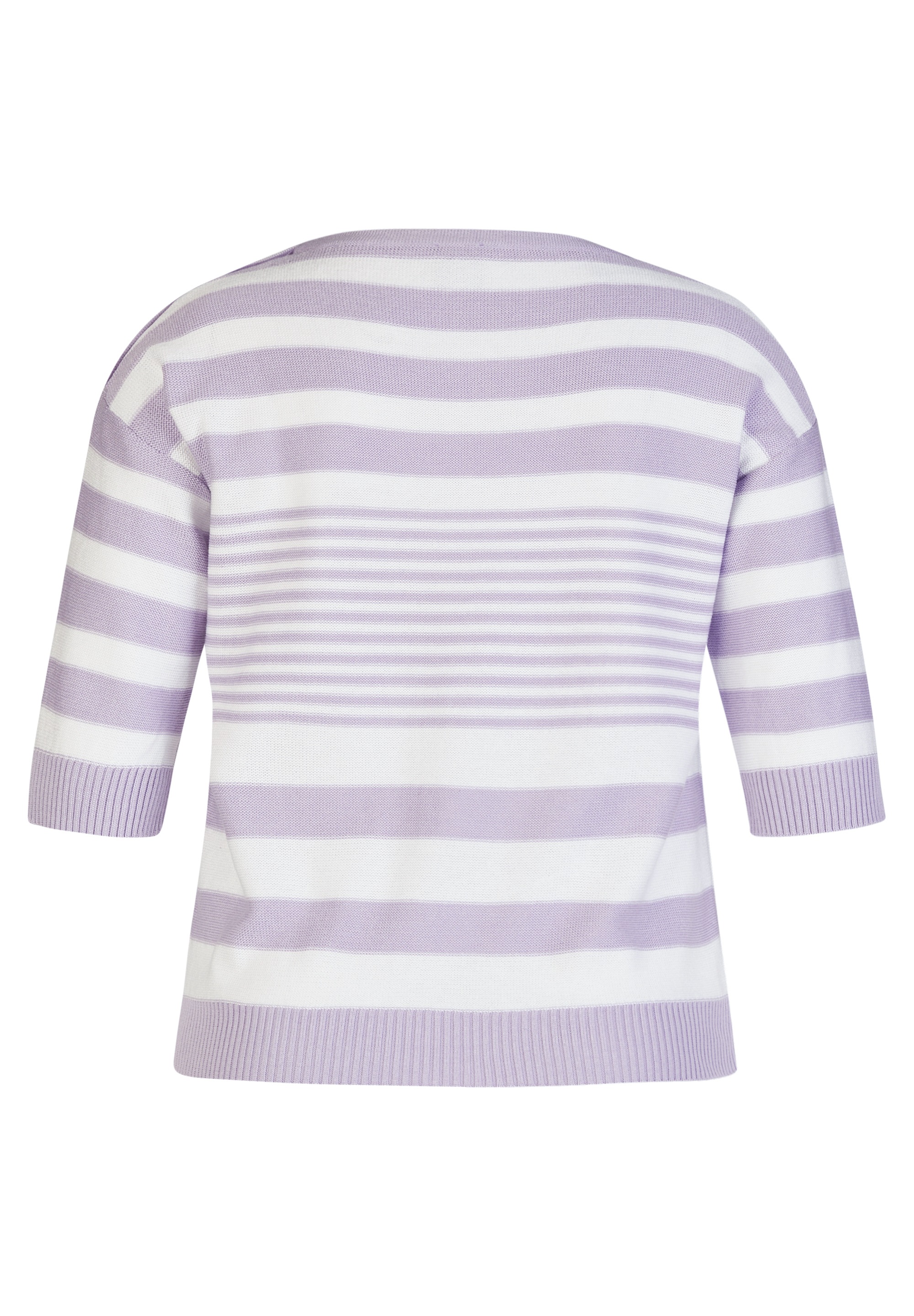 Rabe Rundhalspullover mit Streifen Muster