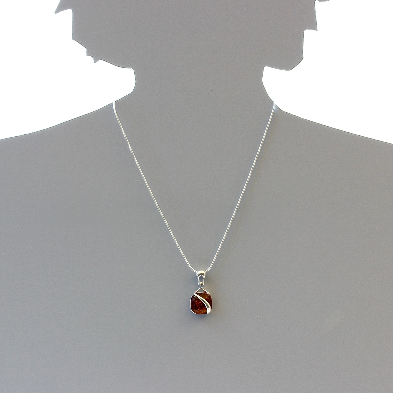 OSTSEE-SCHMUCK Kette mit Anhänger »- Eni - Silber 925/000 - Bernstein«