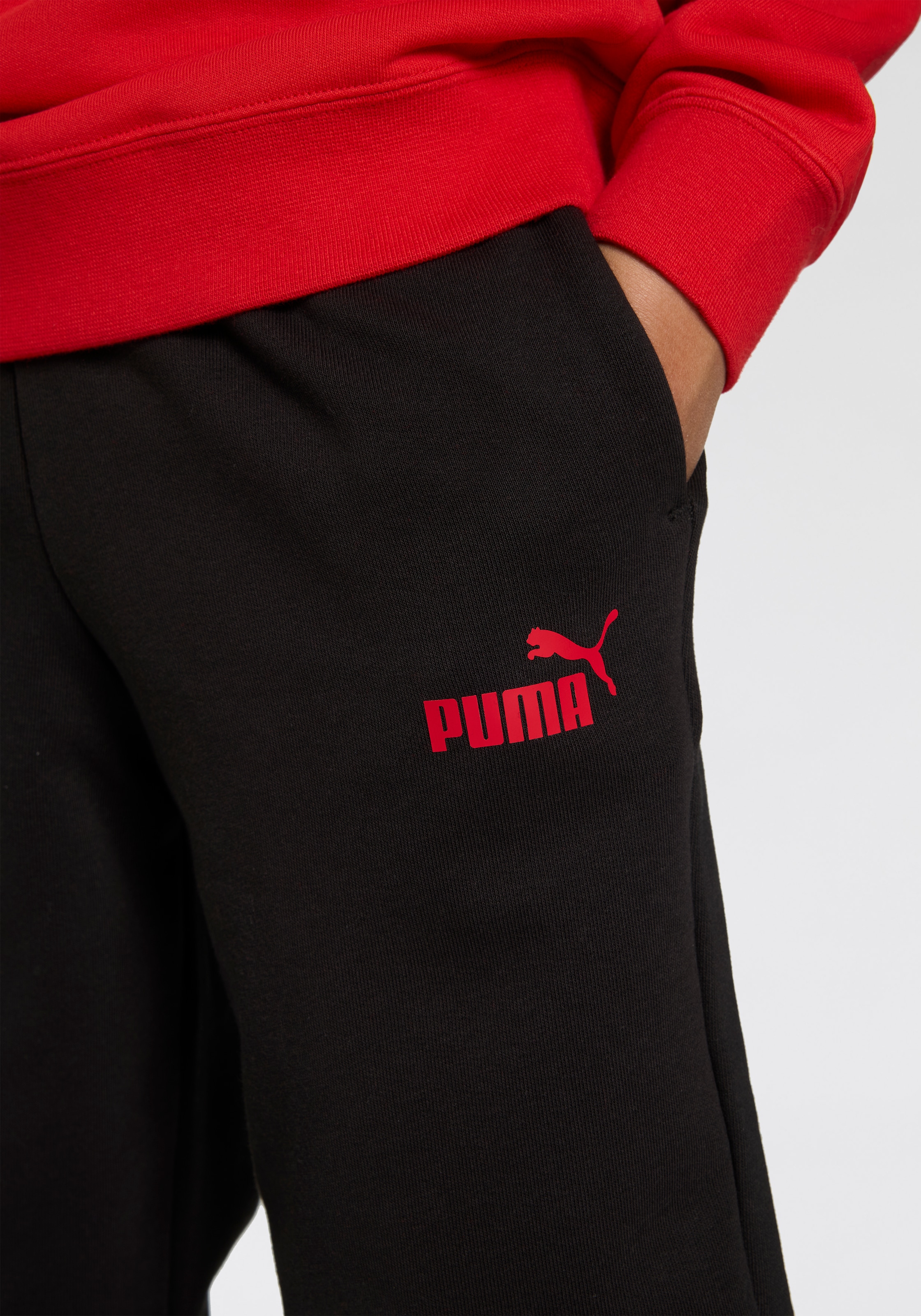 PUMA Trainingsanzug »ESS NO.1 LOGO CREW SWEAT SUIT TR B«, (2 tlg.)