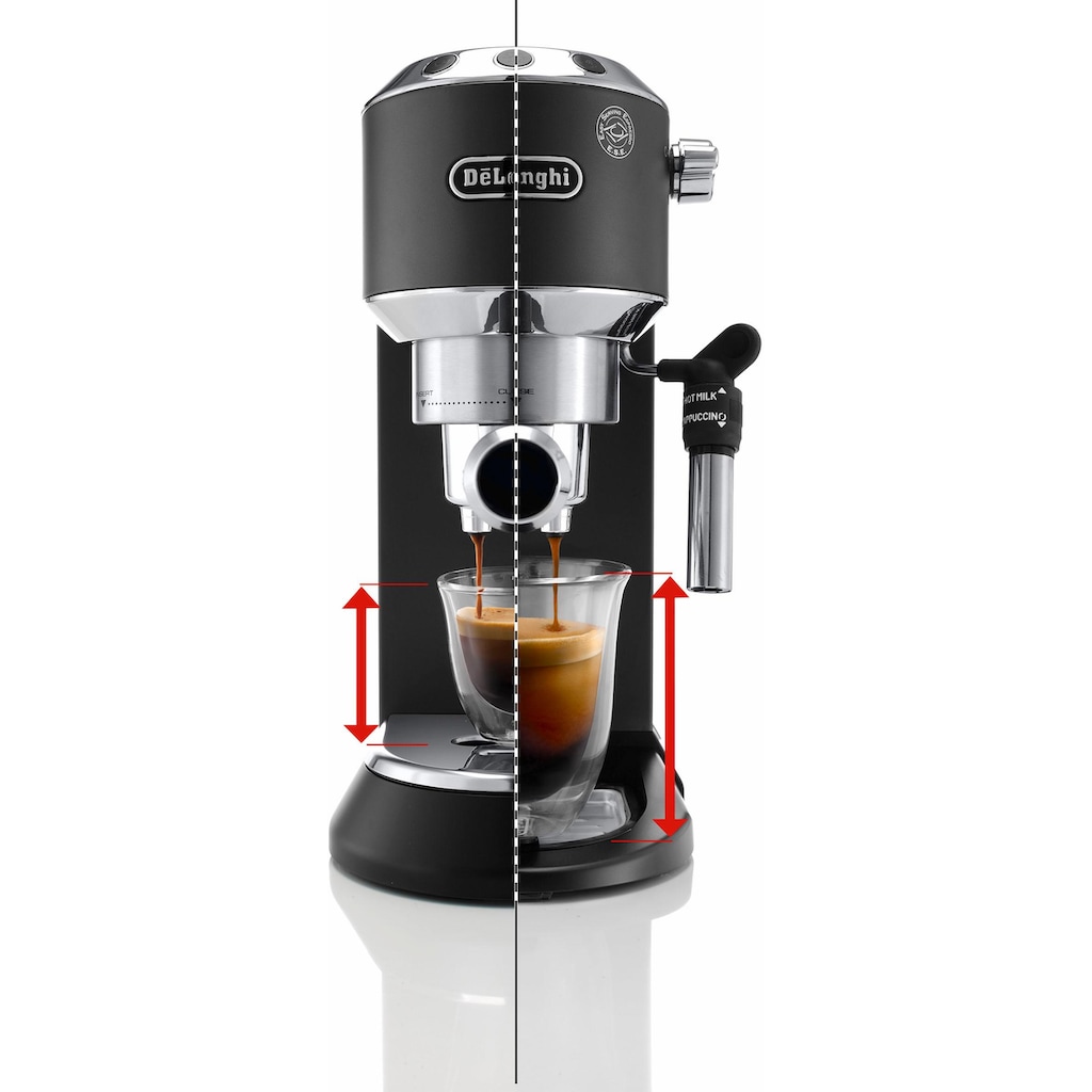 De'Longhi Siebträgermaschine »Dedica Style EC 685.B«, 1350 Watt, 15 Bar