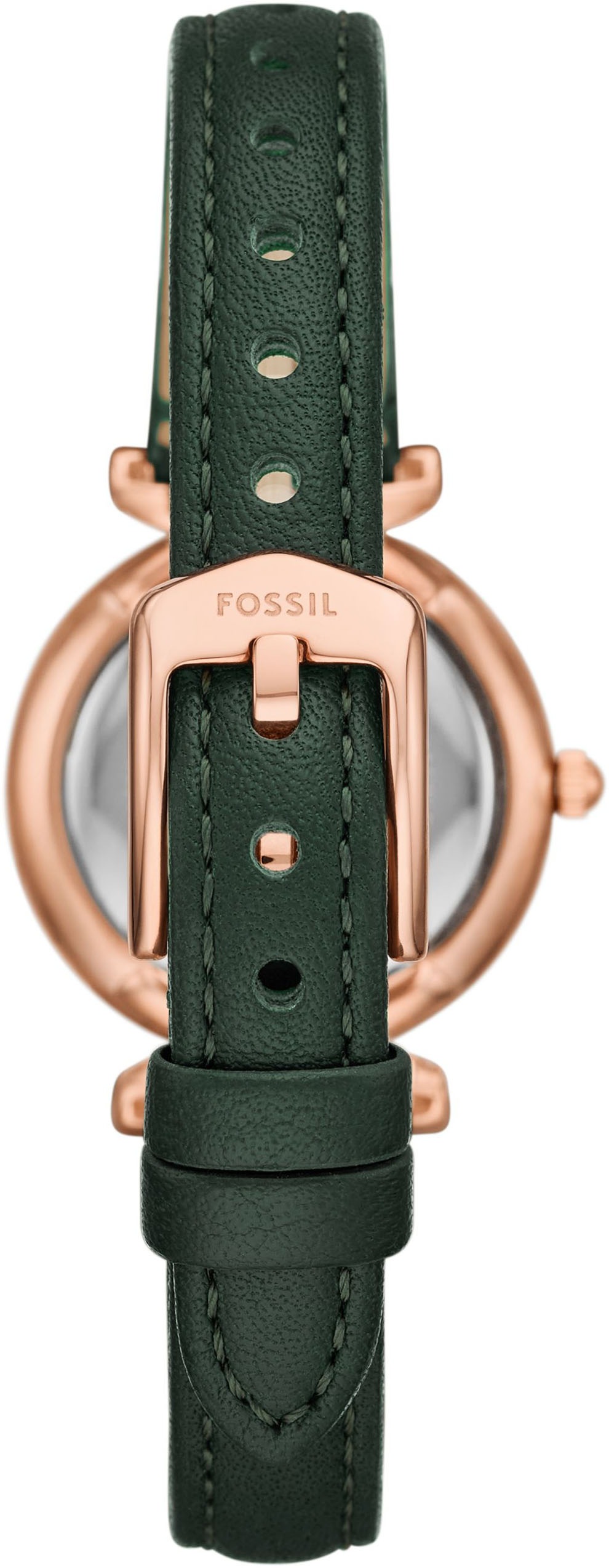Fossil Quarzuhr »CARLIE MINI«, Armbanduhr, Damenuhr, Lederarmband, analog