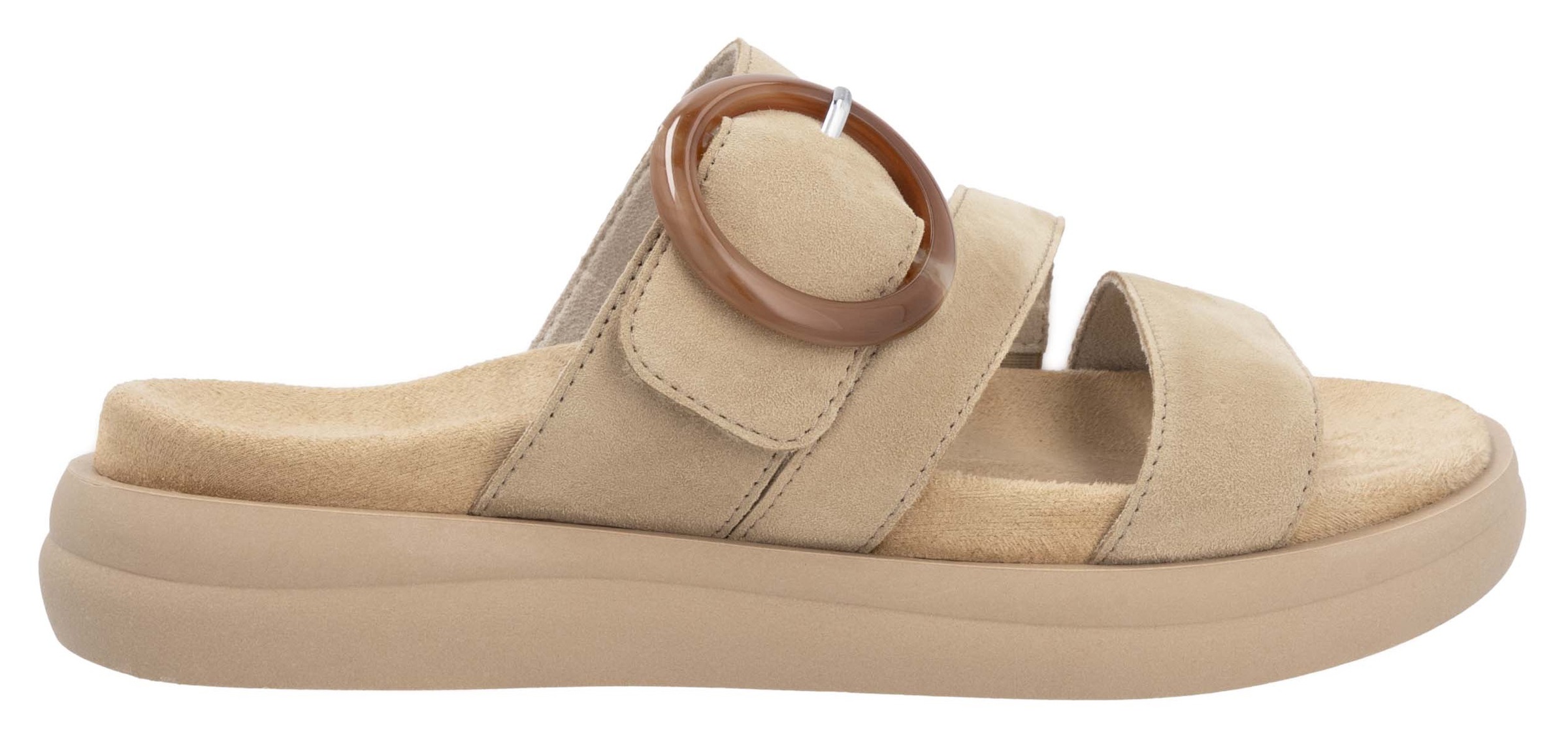 Remonte Pantolette, Sommerschuh, Schlupfschuh, Komfortschuh mit großer Zierschnalle