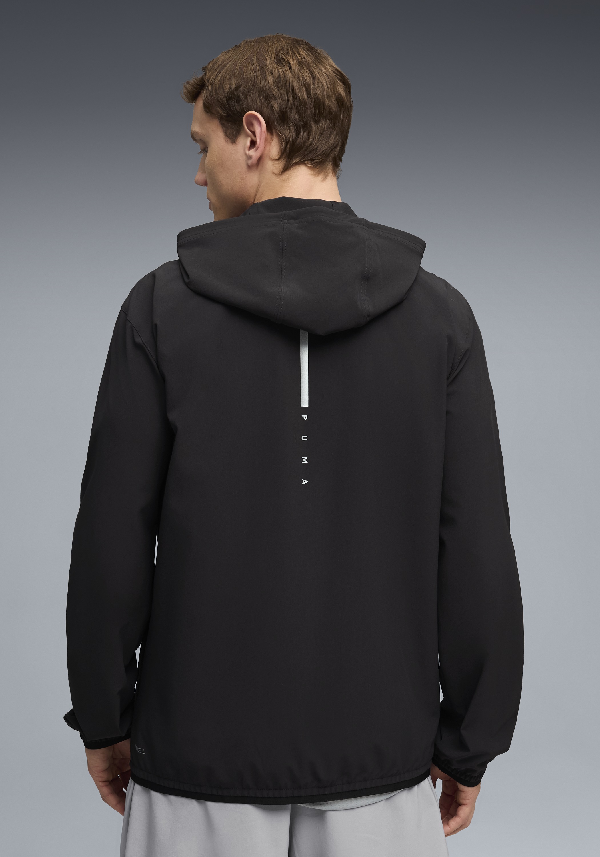 PUMA Kapuzensweatjacke »M PWRTRAIN STRETCH WOVEN JACKET« mit Kapuze, für Training und sportliche Aktivitäten, Regular Fit