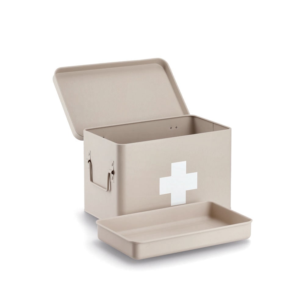 Zeller Present Aufbewahrungsbox »Medizinbox« Metall in beige, Größe B/H/T: 32 cm x 21 cm x 20 cm