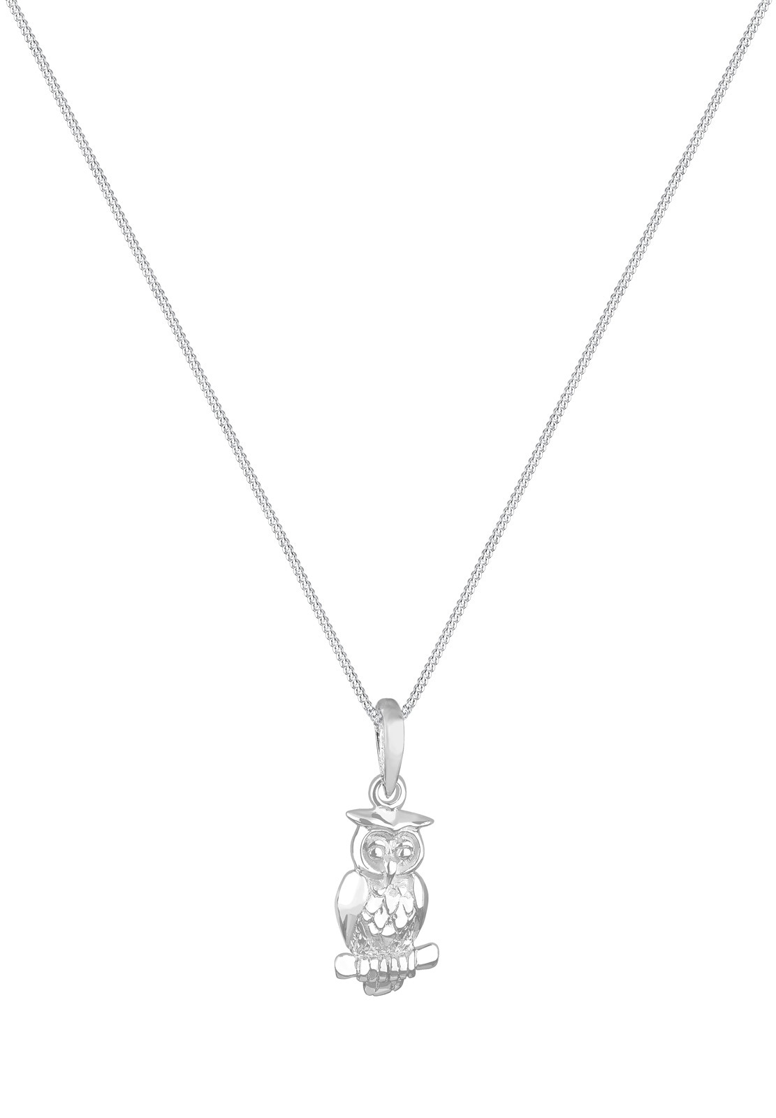 Elli Kette mit Anhänger »Halskette Eule 925 Sterling Silber«
