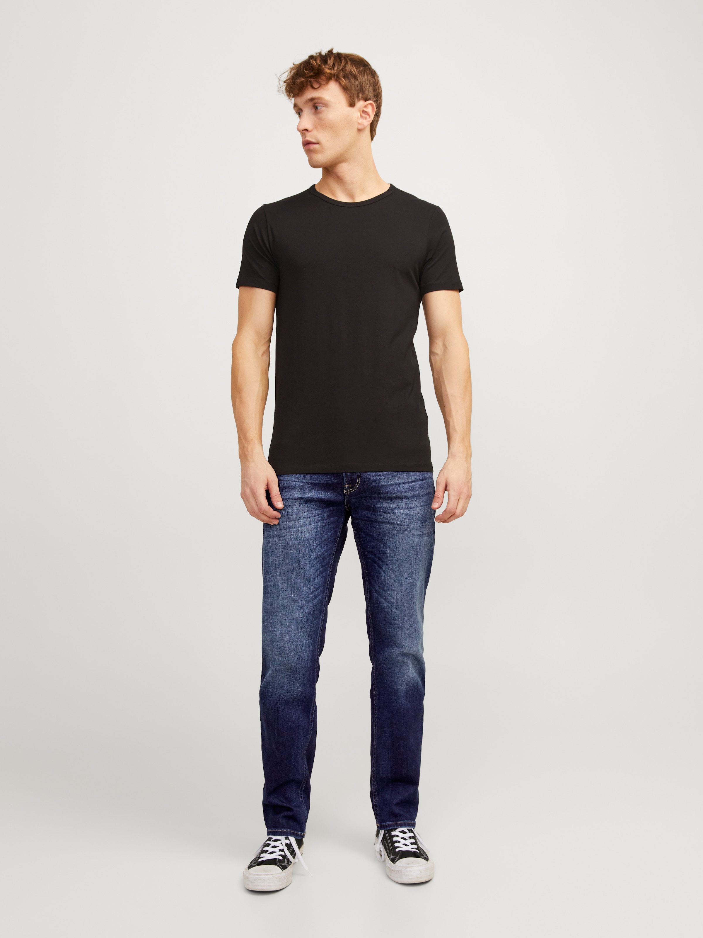 Jack & Jones Regular-fit-Jeans »JJICLARK mit Used-Look und Stretch für den Alltag« mit Abriebeffekten