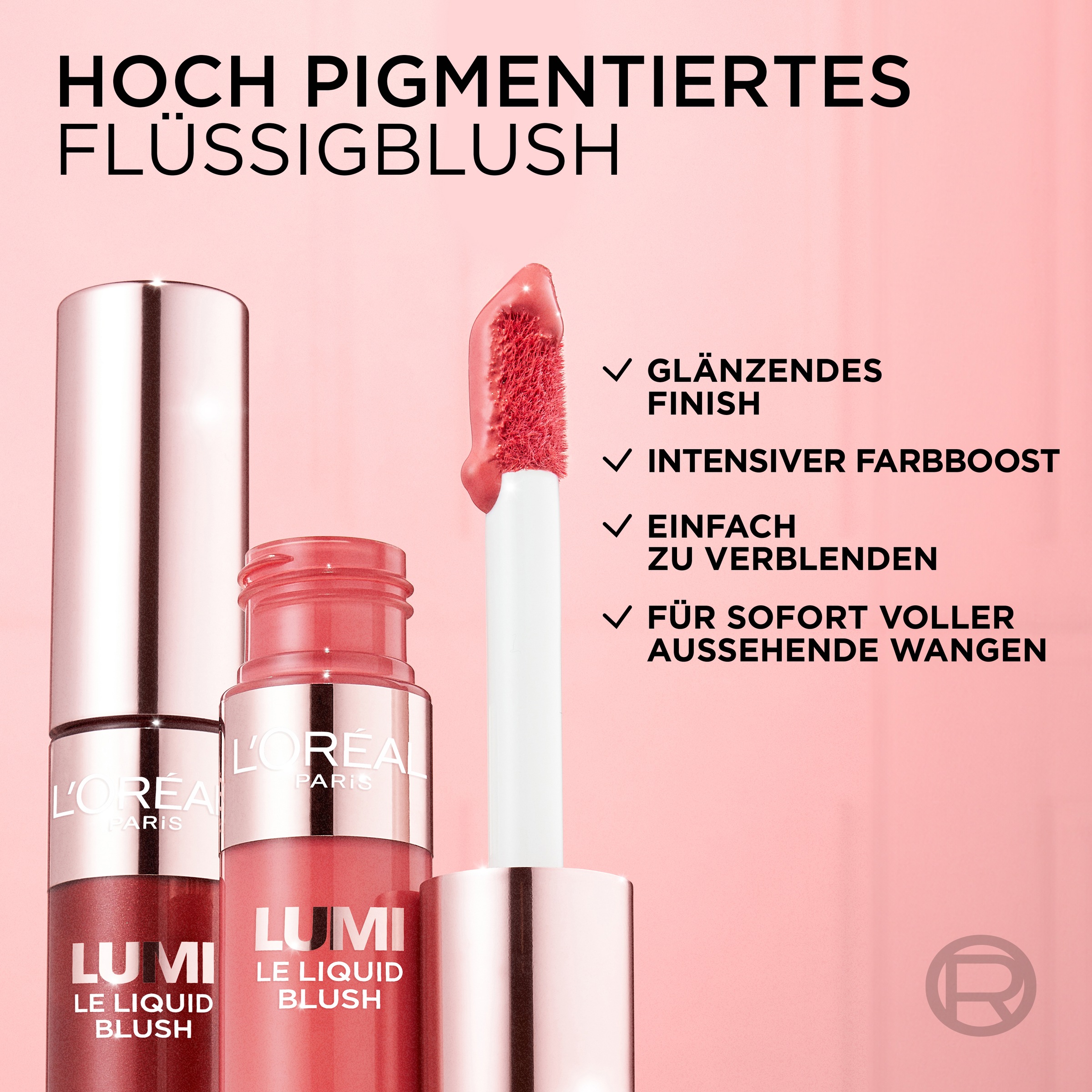 L'ORÉAL PARIS Rouge »L'Oréal Paris Lumi Le Liquid Blush«, besonders für das Gesicht geeignet