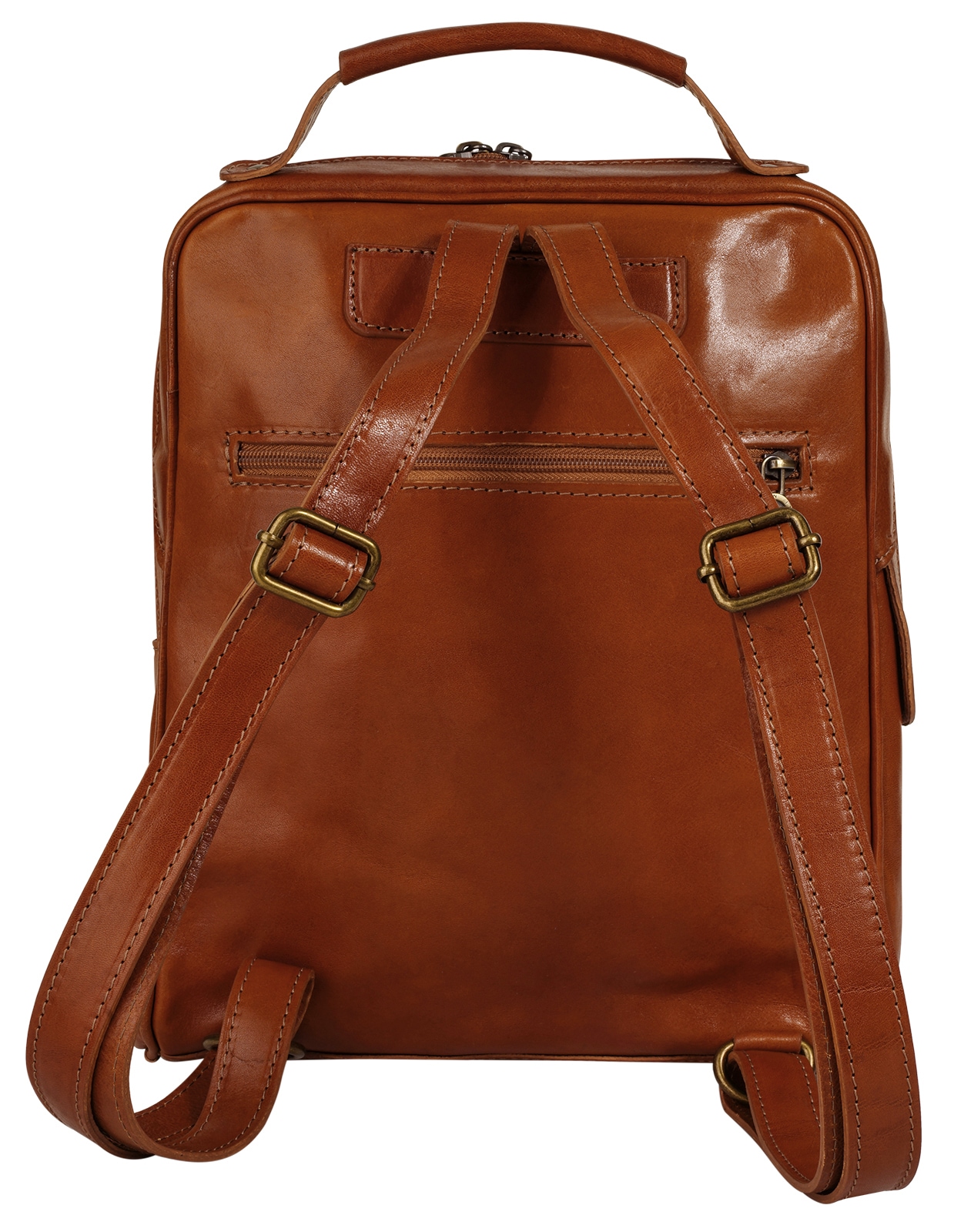 Piké Cityrucksack echt Leder, Made in Italy