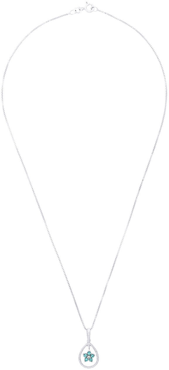 Amor Kette mit Anhänger »Blume, 2016436«, mit Zirkonia (synth.)