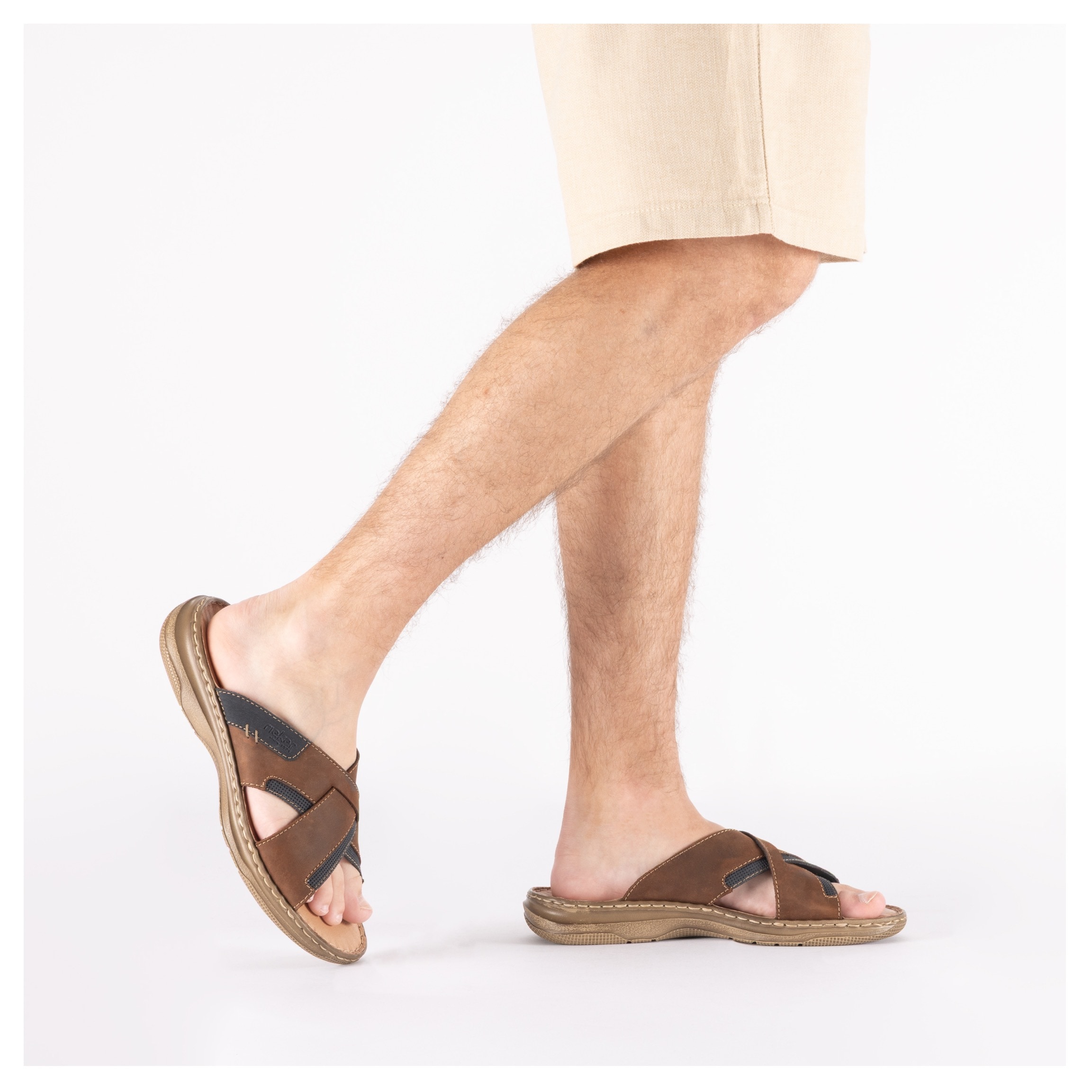 Rieker Pantolette  Sommerschuh, Strandschuh, Urlaubsschuh mit Kreuzbandage