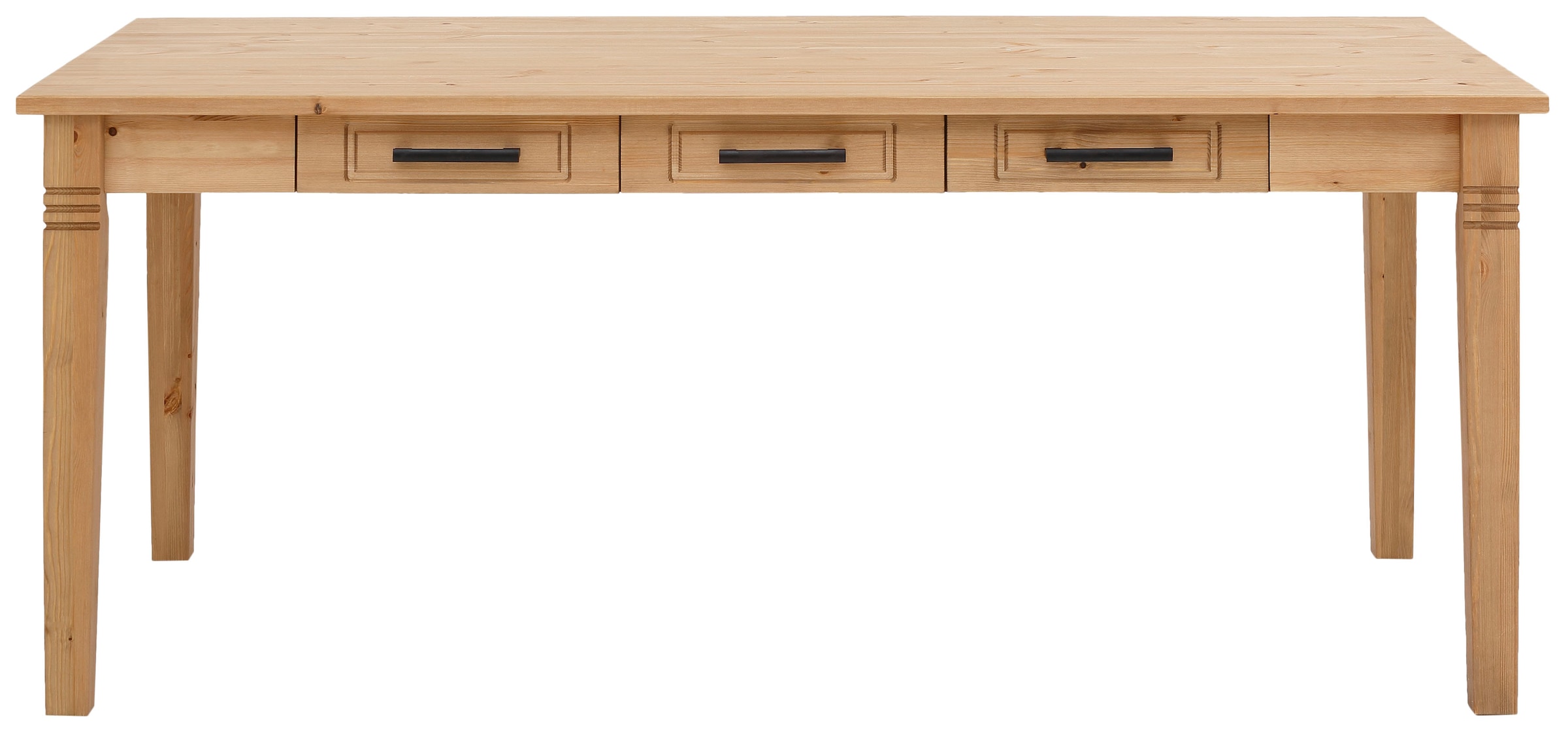 Home affaire Esstisch »Anabel, Schubkästen mit schwarzen Metallgriffen«, Buffet aus massiver Kiefer, FSC®, mit Schiebetüren, B/H 186/190 cm