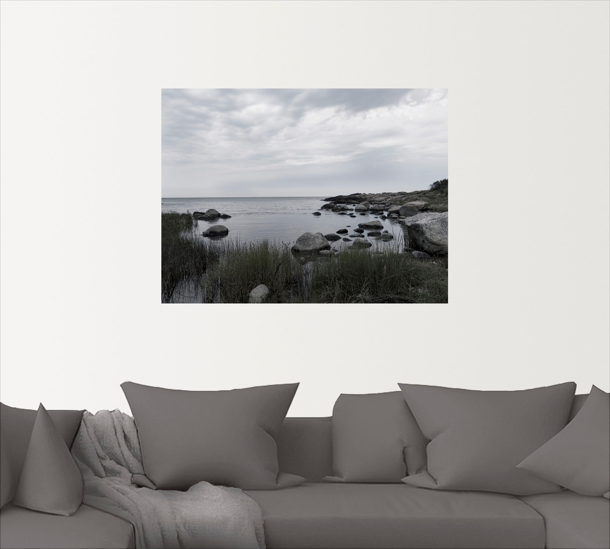 Artland Wandbild »Einsame Bucht am Meer«, Gewässer, (1 St.), als Leinwandbild, Wandaufkleber in verschied. Größen