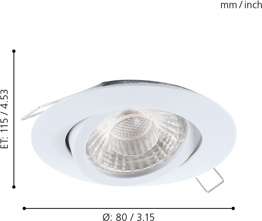 EGLO LED Einbauleuchte »TEDO1«, 3 flammig, Leuchtmittel GU10 | LED wechselbar