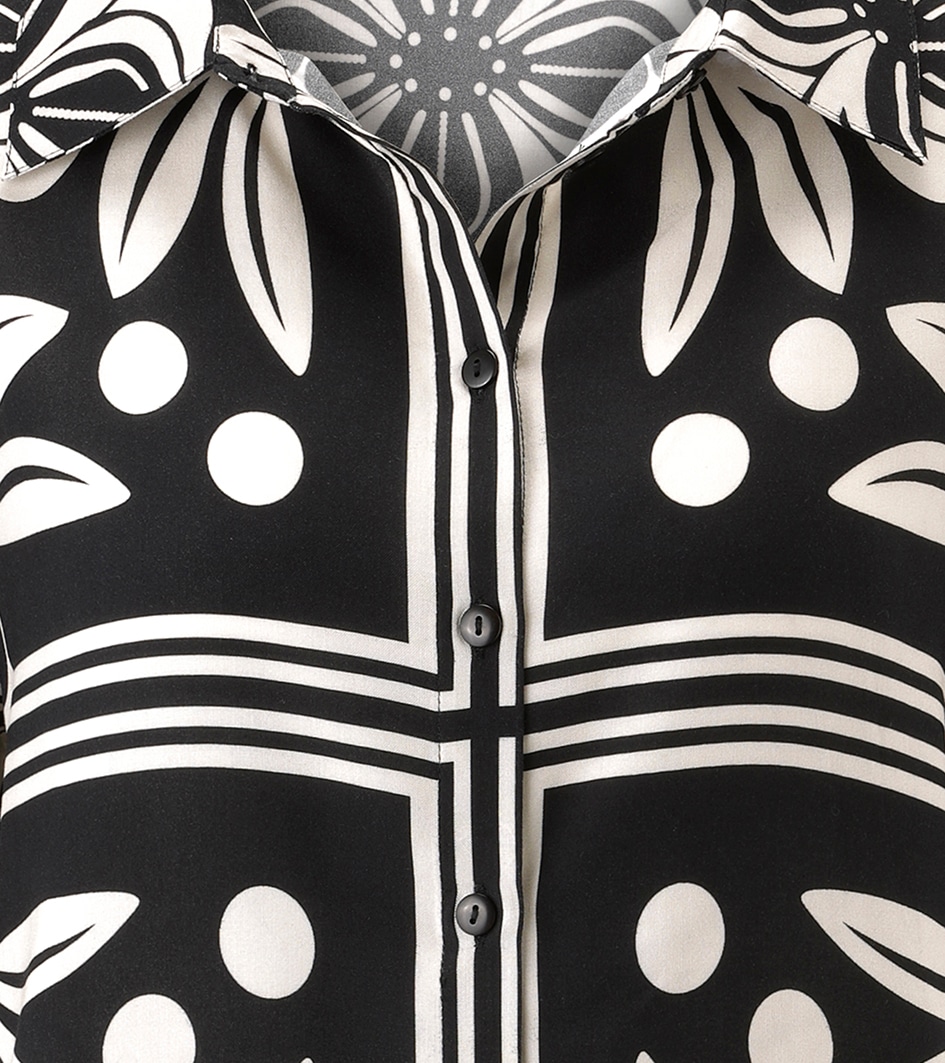 Aniston SELECTED Hemdbluse mit geometrischen Blumen-und Punktemuster- NEUE KOLLEKTION