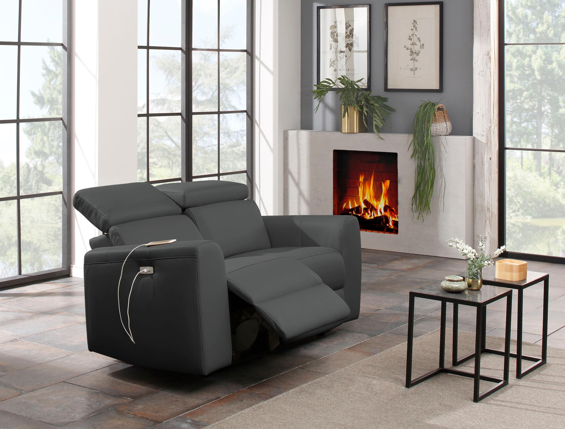 Home affaire 2-Sitzer »Sentrano«, 152 cm, man. o. elektr. Relaxfunktion und USB/Kopfverstellung