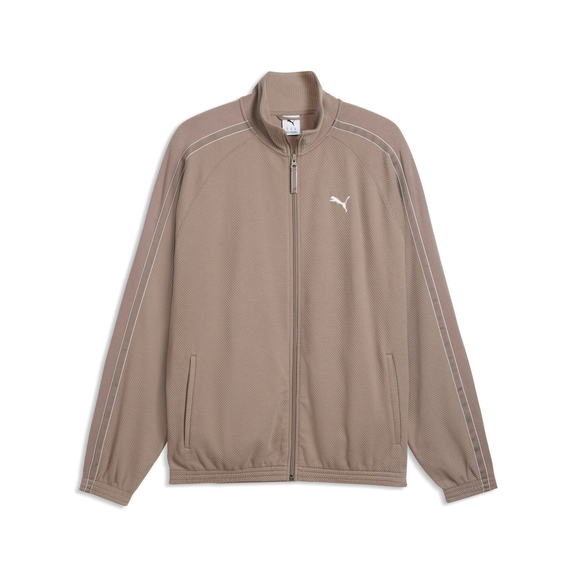 PUMA Trainingsjacke »CLASS RELAXED MATERIAL TRACK JACKET« ohne Kapuze mit Stehkragen, unifarbenes Design, Relaxed Fit