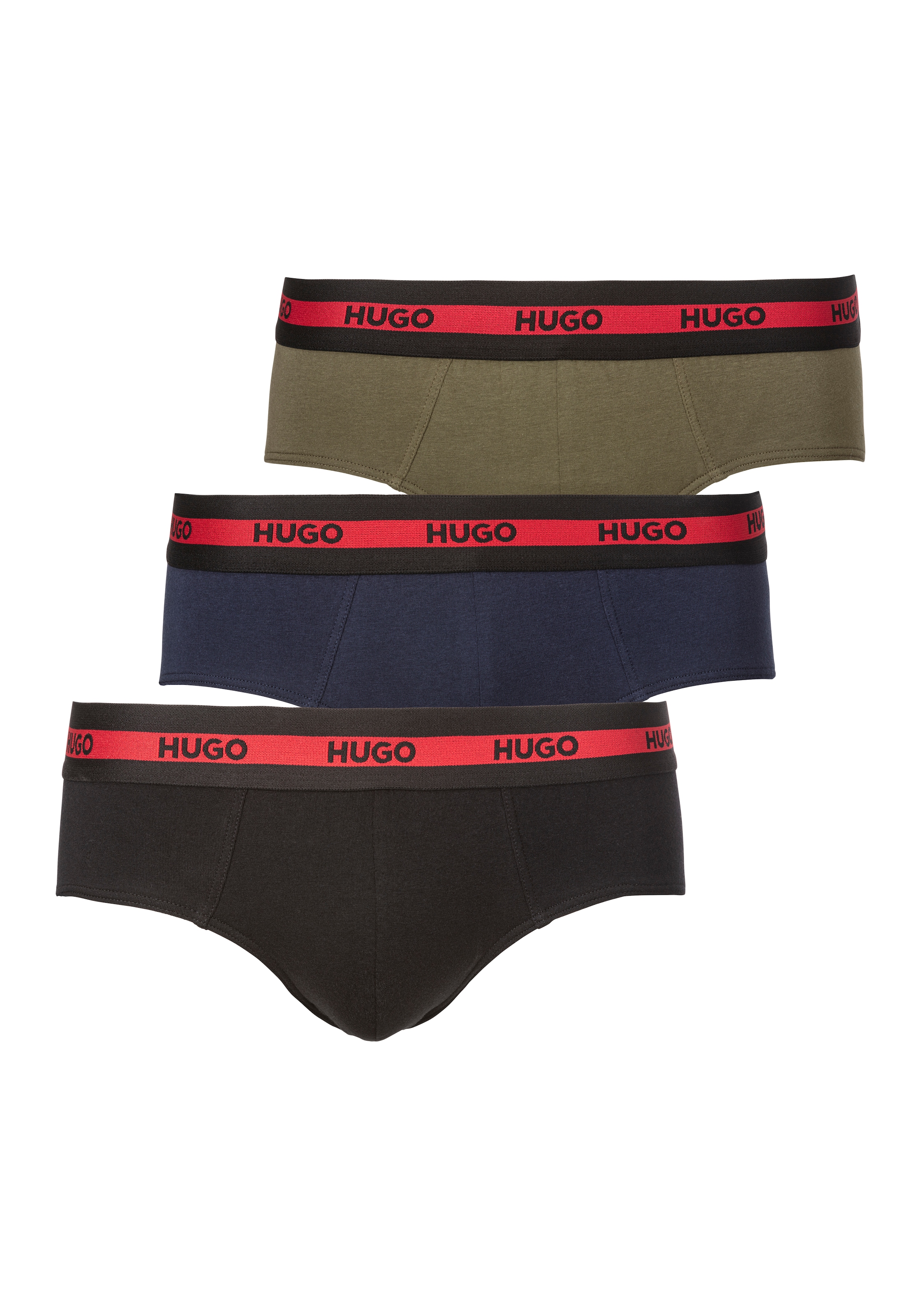 HUGO Underwear Hipster »HIPBR TRIPLET PLANET«, (Packung, 3 St., 3er), mit Hugo-Label am Bund