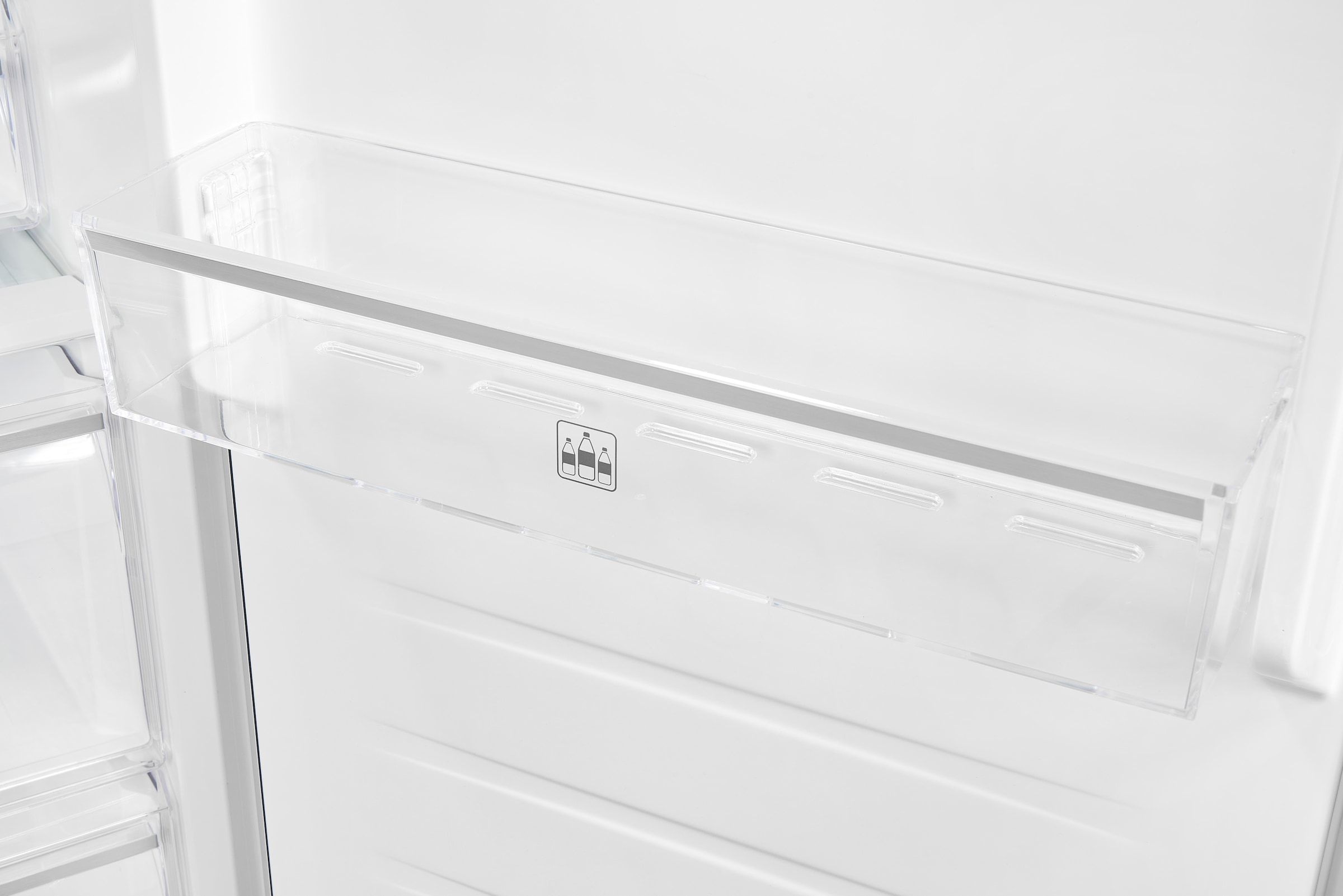 exquisit Vollraumkühlschrank »KS360-V-HE-040E inoxlook-az« 185 cm hoch 60 cm breit Praktisch & modern: Vollraumkühlschrank mit No-Frost & LED-Licht