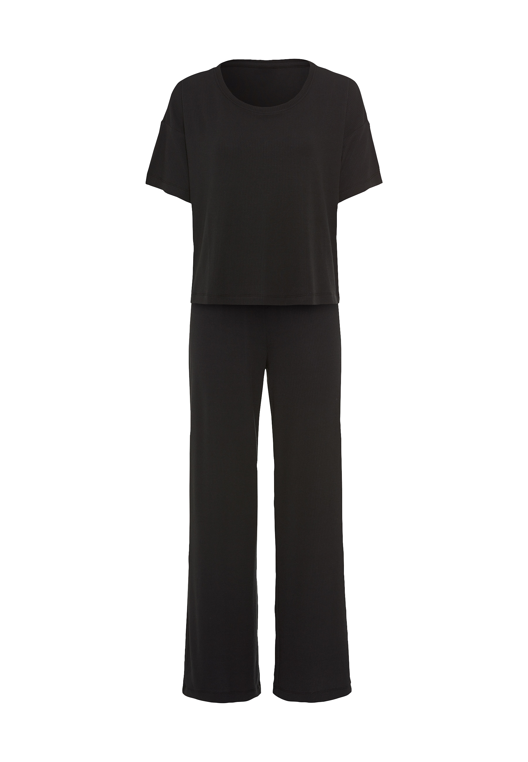 LSCN by LASCANA Pyjama Set, 2-teilig, 2 tlg. mit kleiner Zierknopfleiste an der Hose