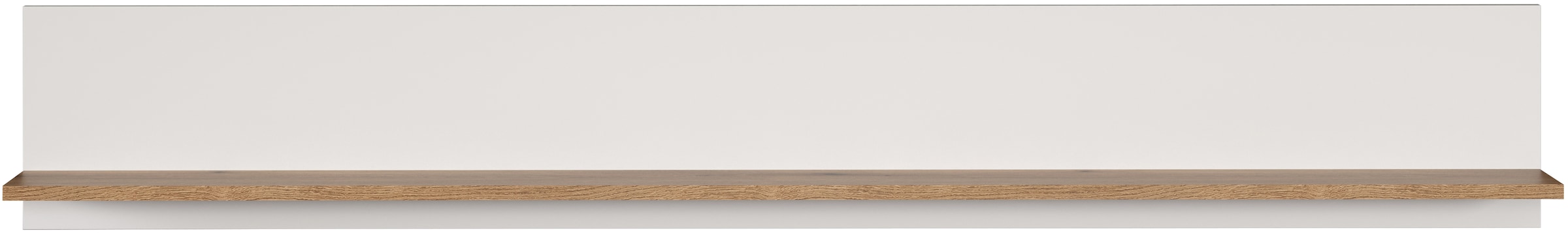 INOSIGN Wandboard »Linz«, (1 St.), großzügige Bücherleiste in Weiß/Eiche - Wandregal (B/T/H) 170/18/25 cm