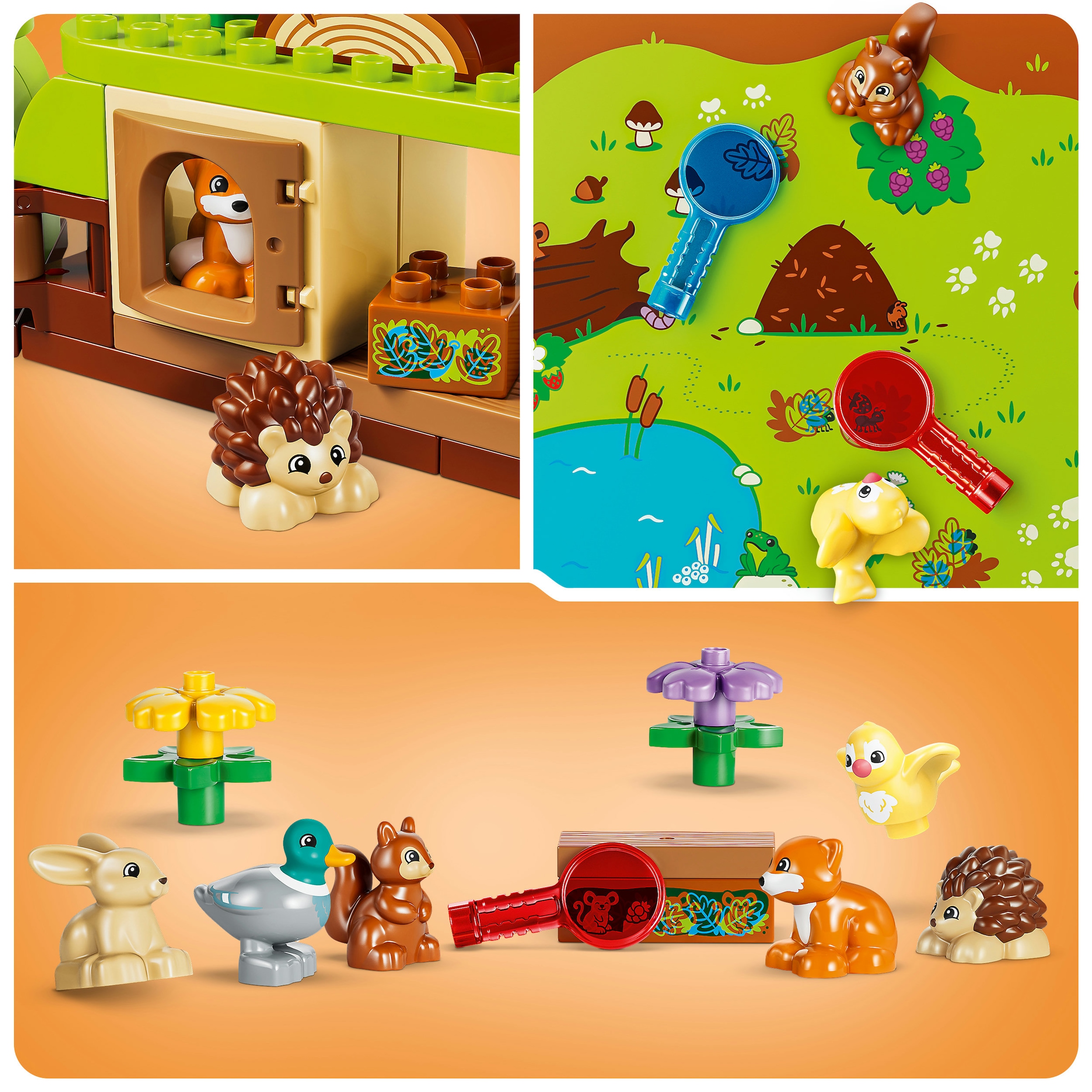 LEGO® Konstruktionsspielsteine »Wald mit wilden Tieren (10480), LEGO DUPLO Town« Made in Europe