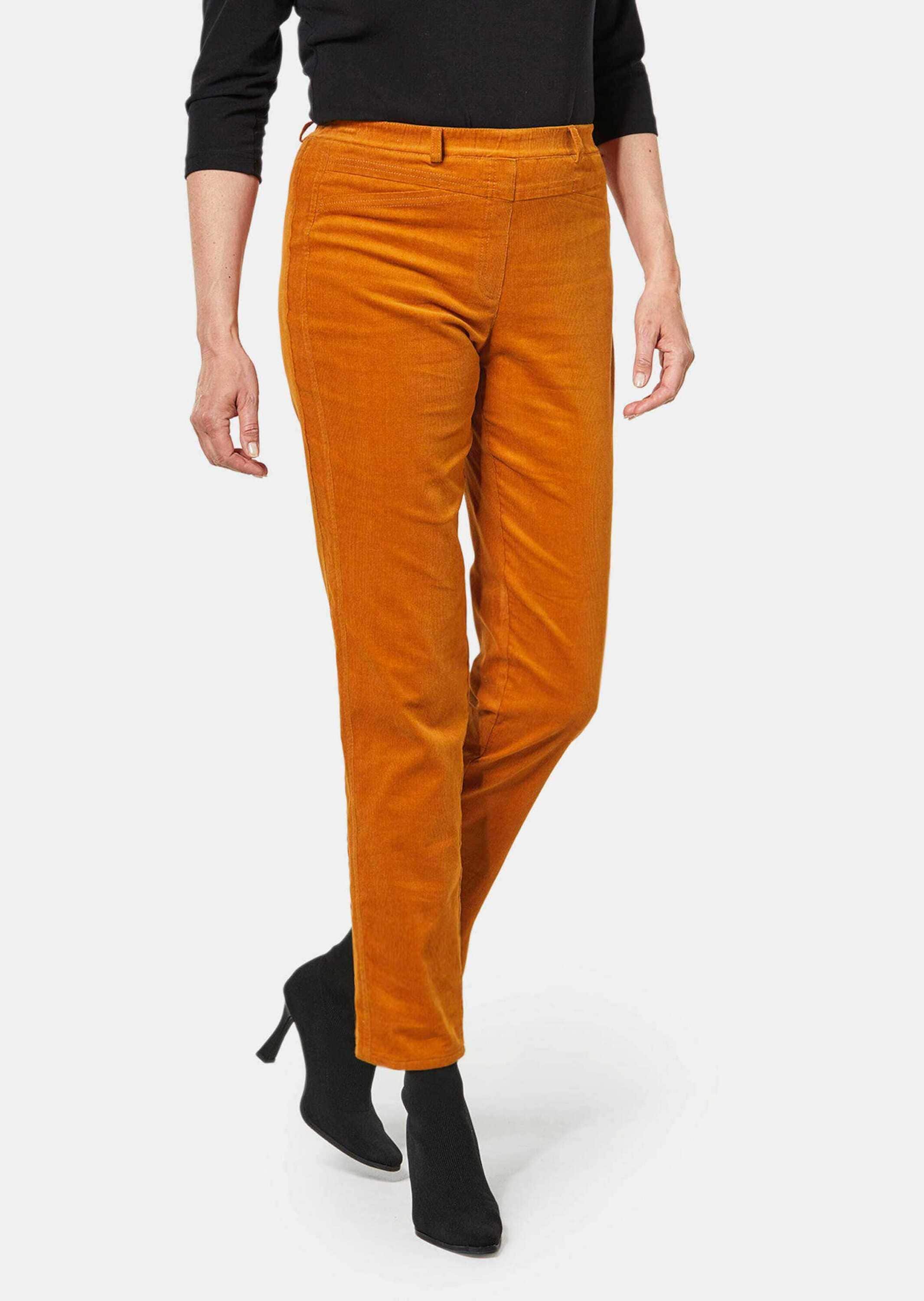 GOLDNER Schlupfhose »Kurzgröße Supersofte Cordhose LOUISA mit aufwendiger Schnittführung«