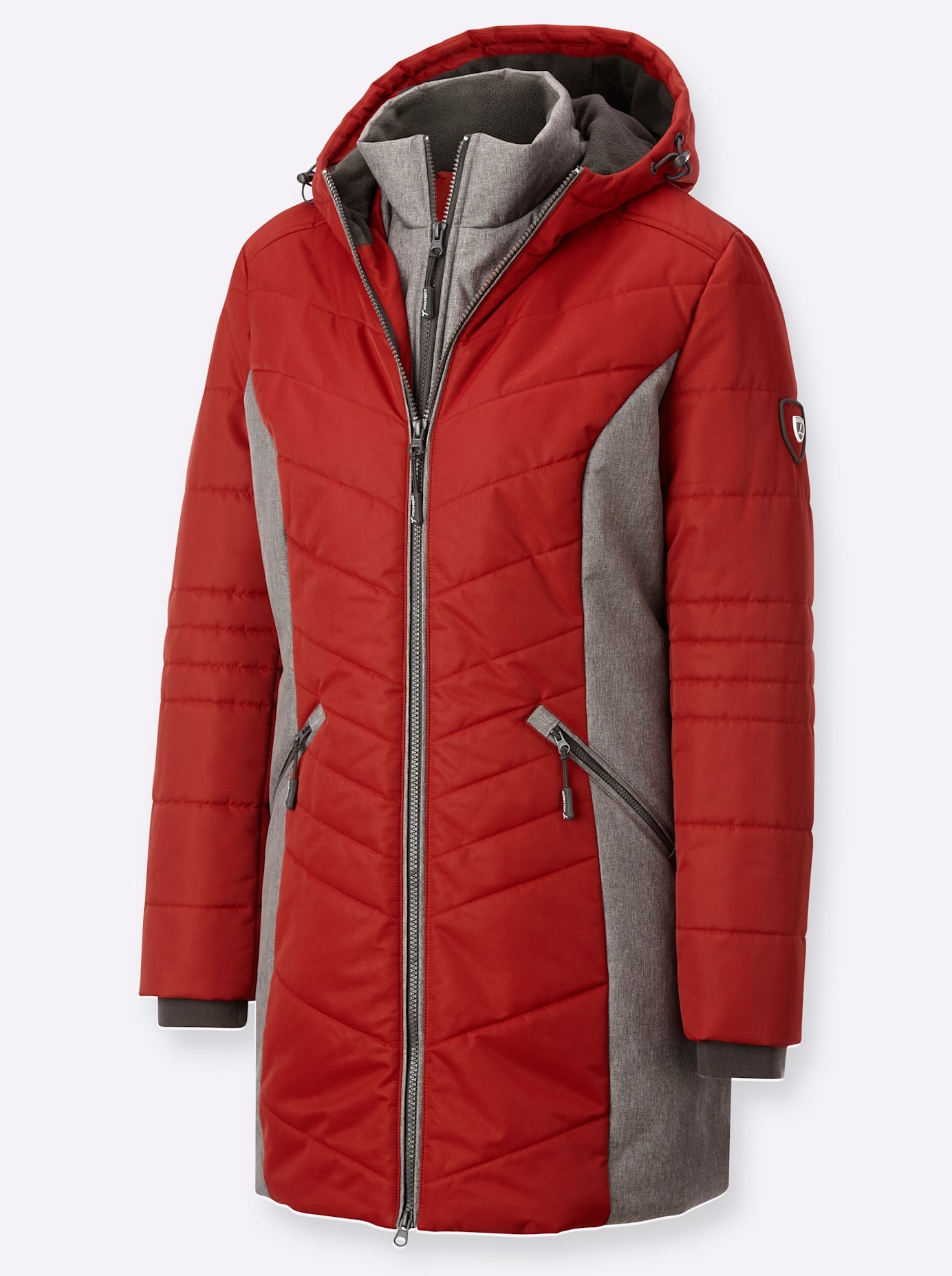 Casual Looks Langjacke, mit Kapuze