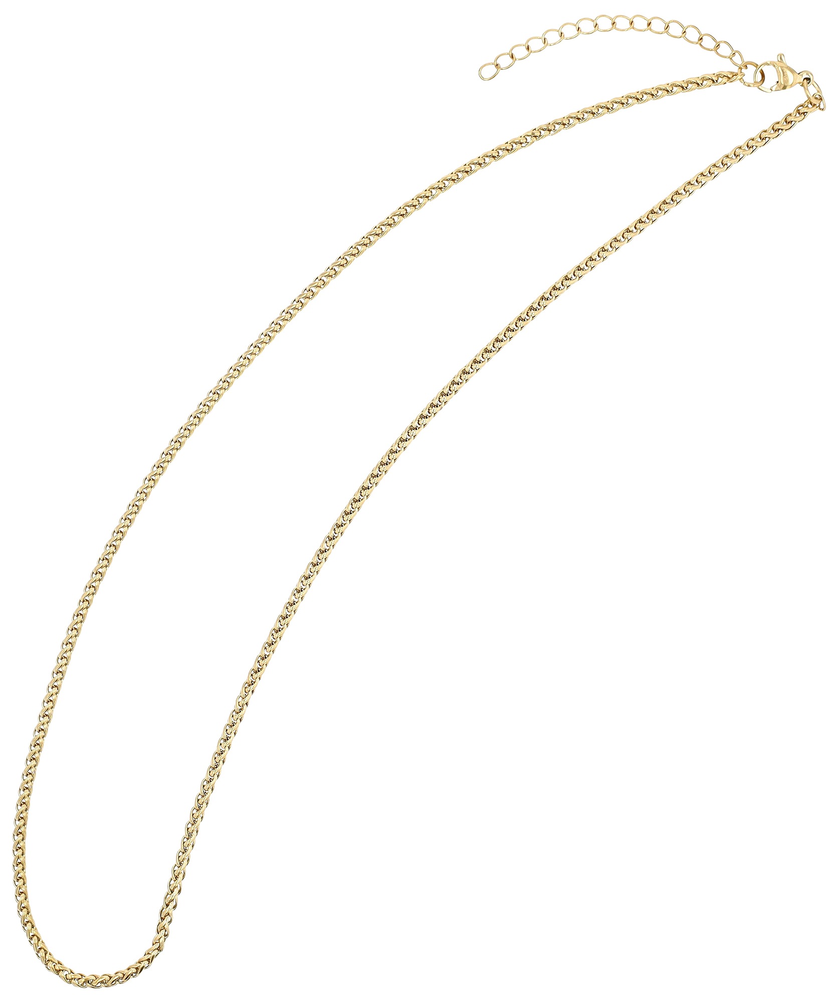 Adelia´s Gliederkette »Unisex Halskette ¿ Kordelkette aus Edelstahl«