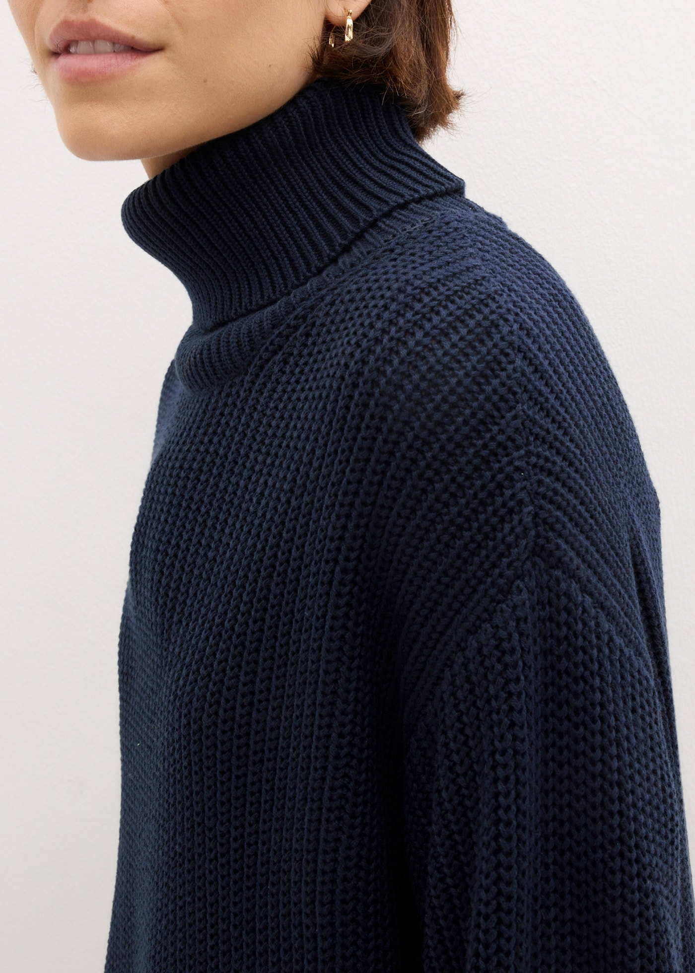 bonprix Rollkragenpullover »Oversize-Rollkragenpullover aus Baumwoll-Mix« Oversize-Rollkragenpullover aus Baumwoll-Mix