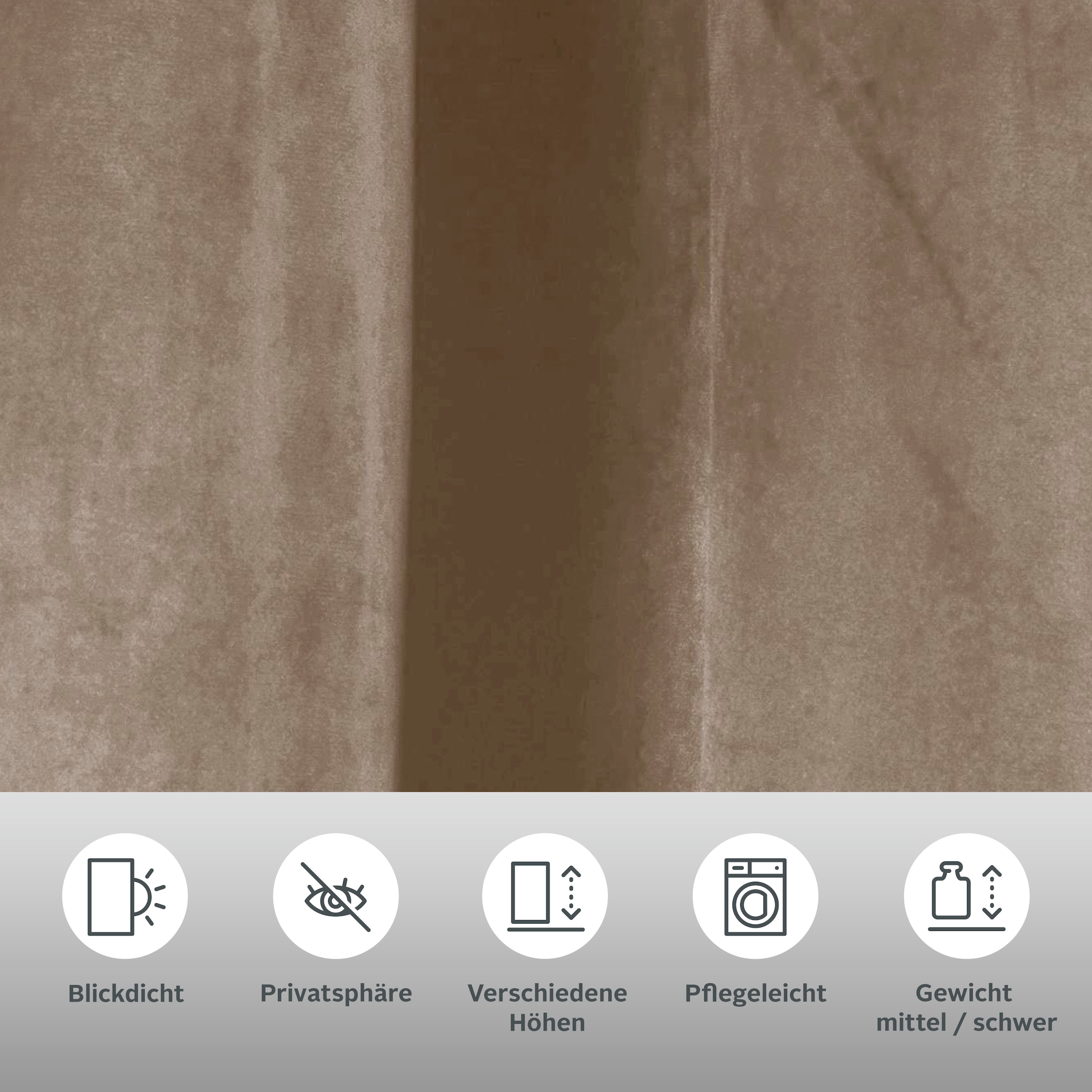 LeGer Home by Lena Gercke Vorhang »Samt Ladina«, (1 St.), blickdichter Vorhang, Samt Vorhang