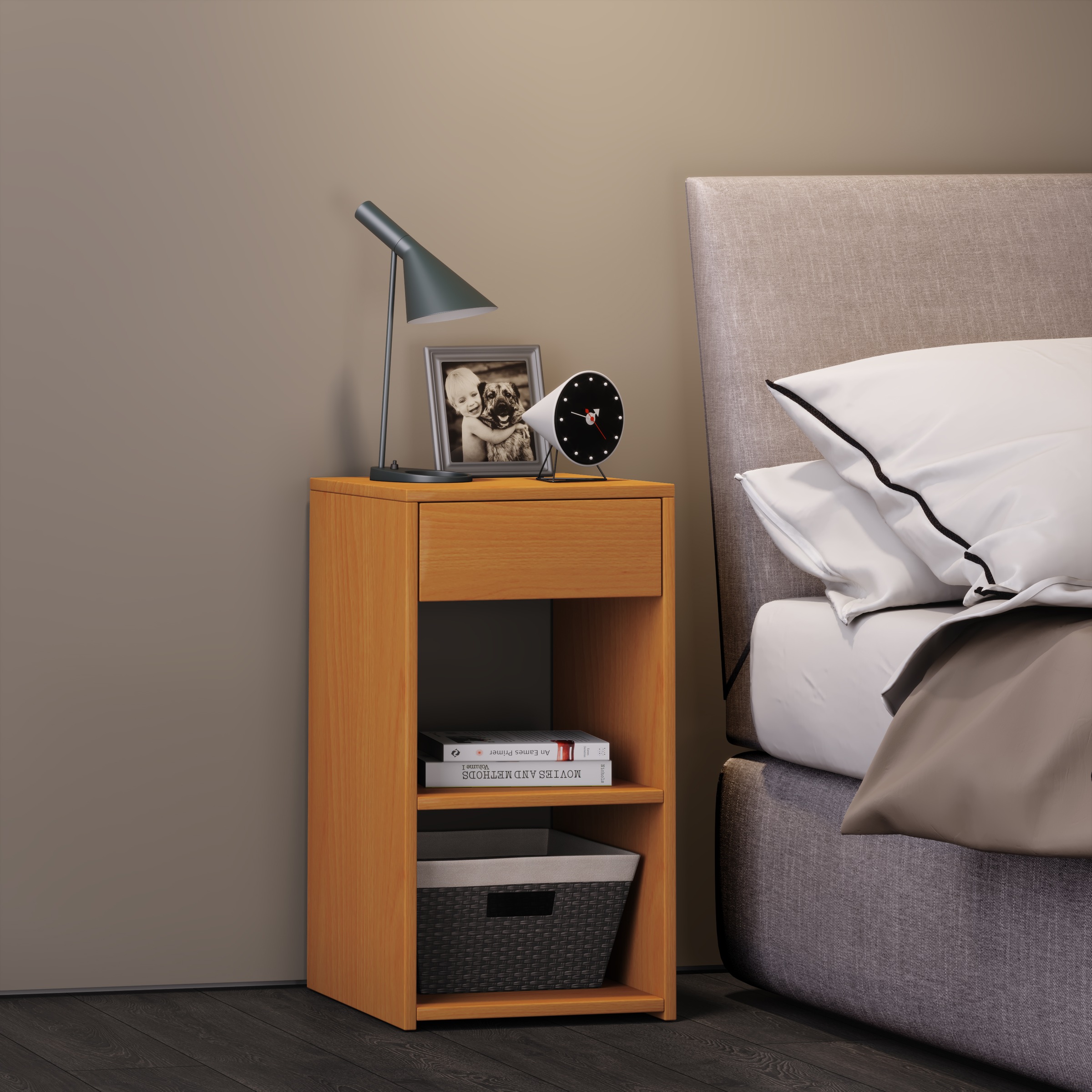VCM Nachttisch »Holz Nachttisch Nachtschrank Sledo Schublade Maxi«