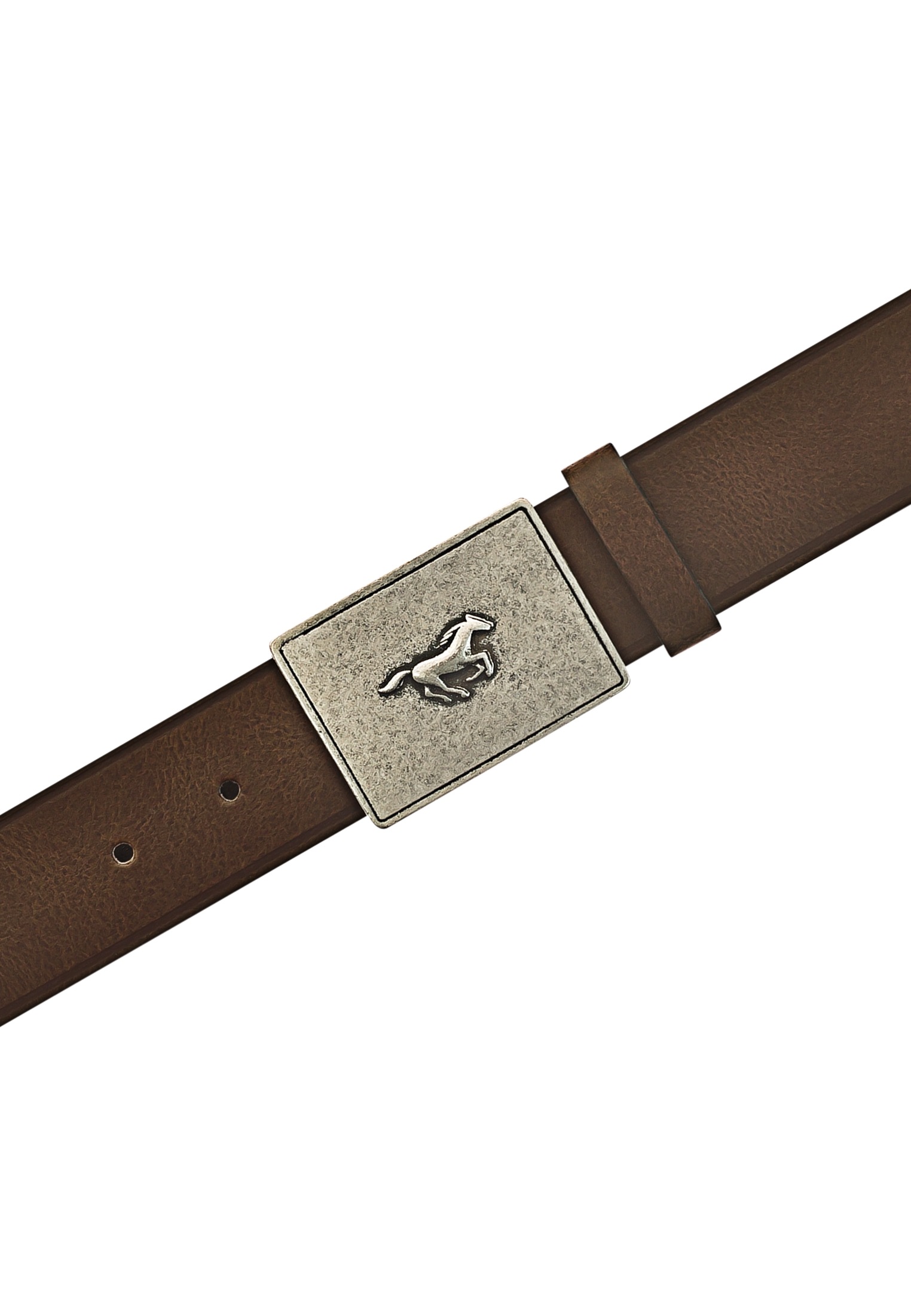 MUSTANG Koppelgürtel, Mit charakteristischer Koppelschließe, im Vintage-Look, 4 cm