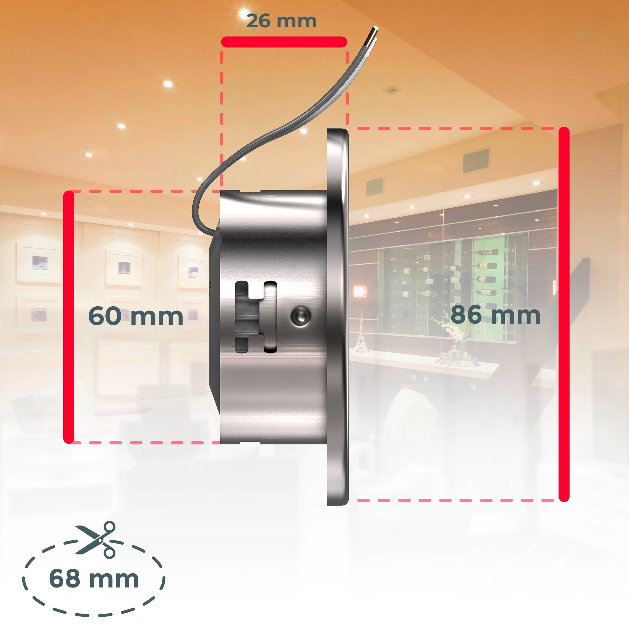 B.K.Licht LED Einbauleuchten-Set, 10-teilig, LED fest integriert, Ø 8,60 cm