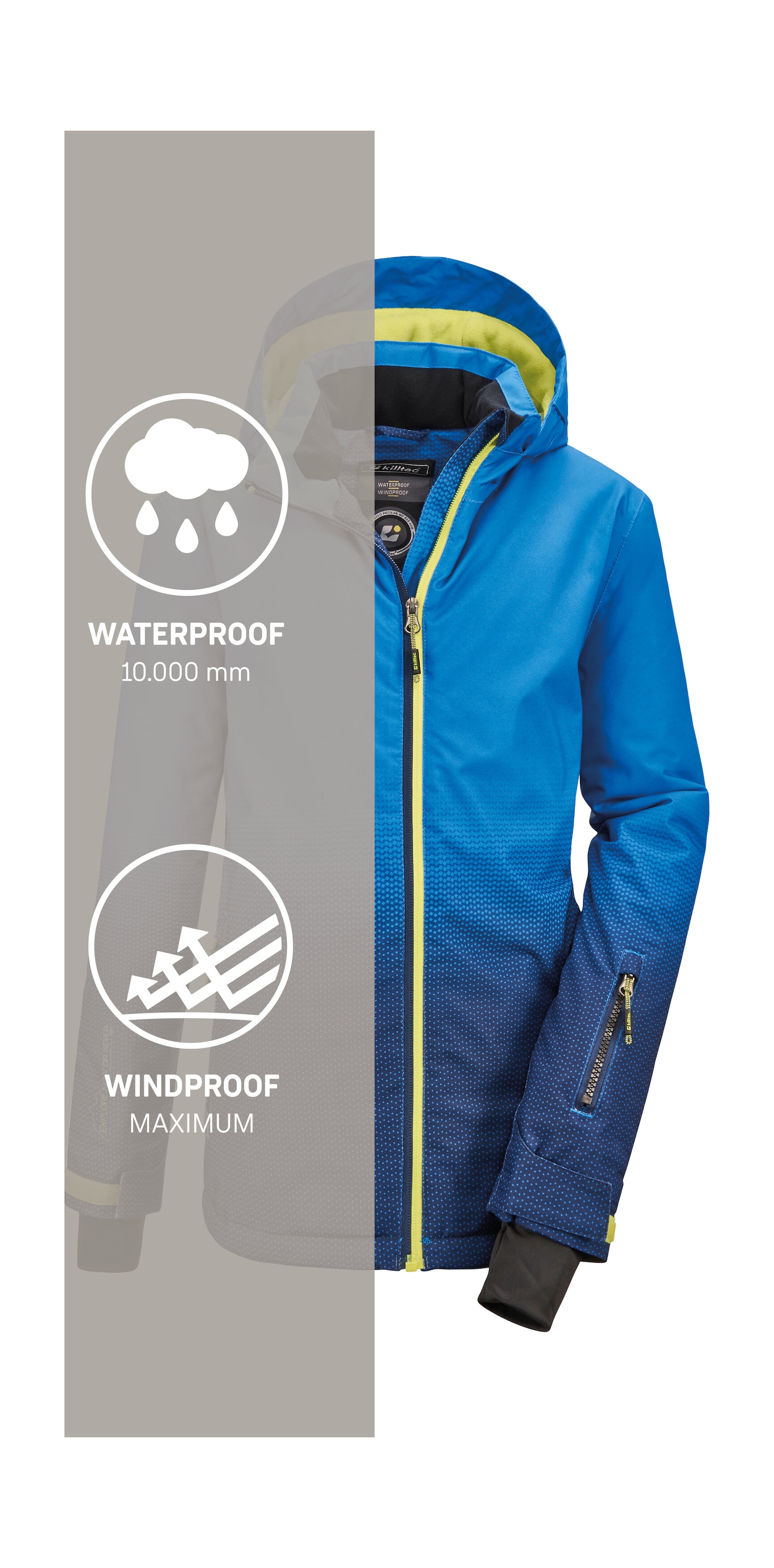 Killtec Outdoorjacke »Lynge BYS JCKT E«, Wasserdichte Funktionsjacke mit Schneefang und coolem Design