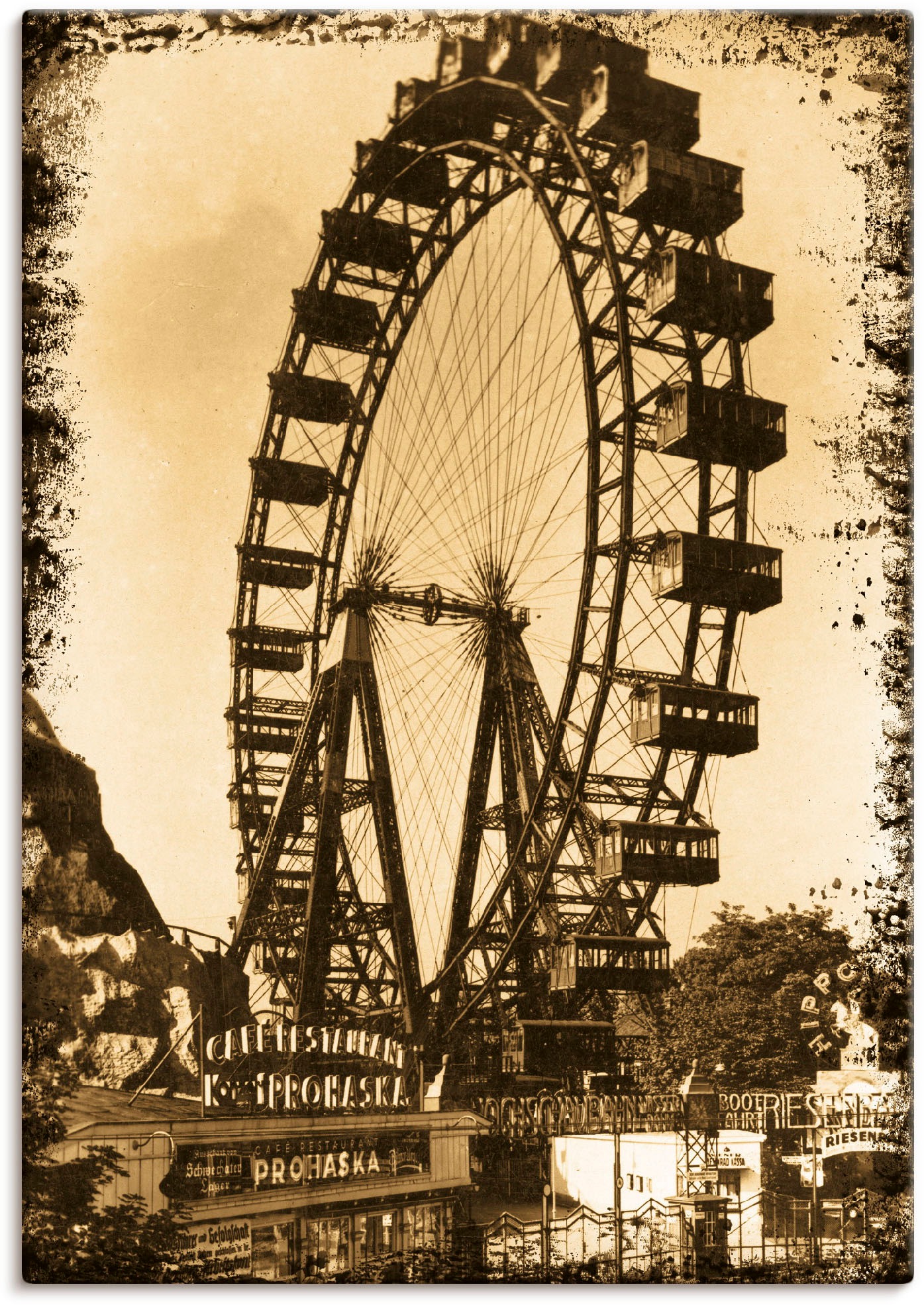 Artland Wandbild »Wien - Prater«, Gebäude, (1 St.), als Leinwandbild, Poster in verschied. Größen
