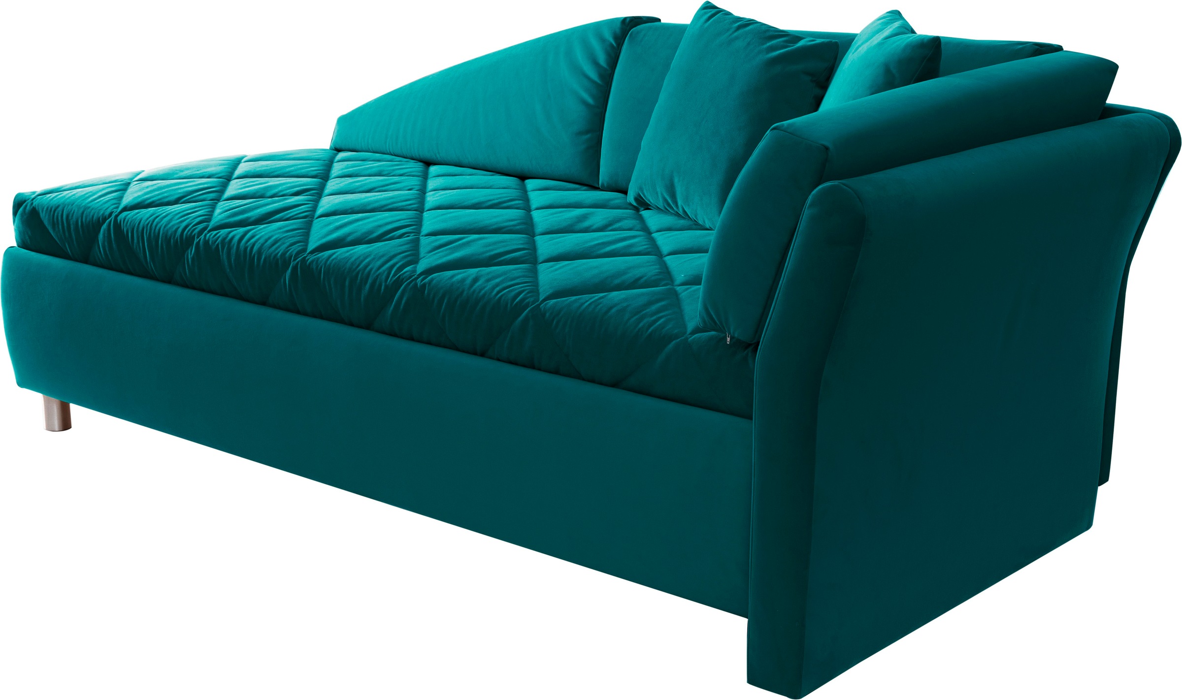 alina Schlafsofa »Lindsay«, Bettkasten, Zierkissen-Set aus: 2 Stk. 40x40cm, 1 Stk. 30x30cm