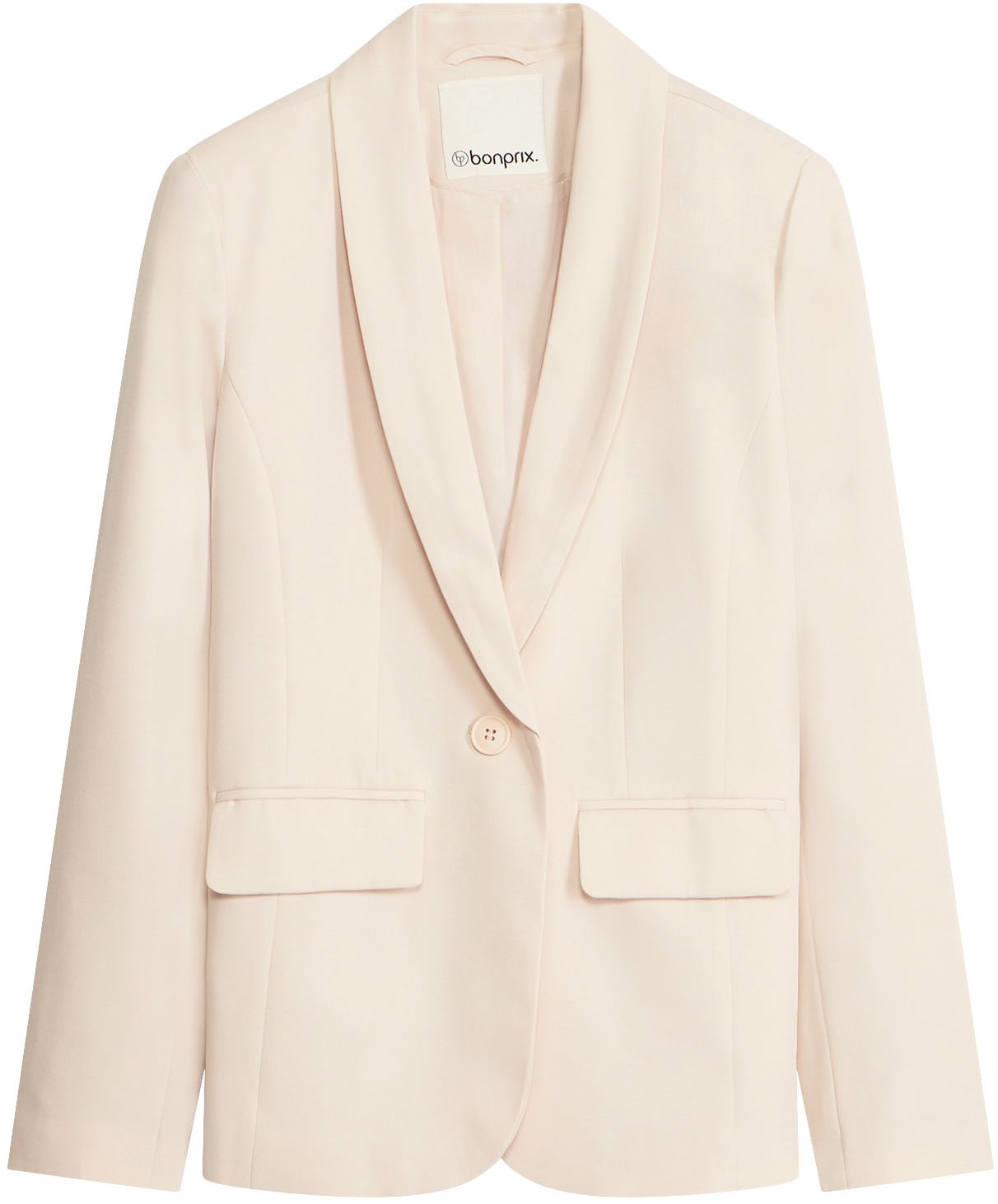 bonprix Jackenblazer eleganter Look, schmale Passform, aus Polyester und Elasthan