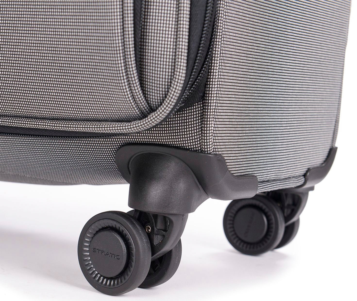 Stratic Weichgepäck-Trolley »Bendigo Light + M, silver«, 4 Rollen, Reisekoffer großer Koffer Aufgabegepäck TSA-Zahlenschloss