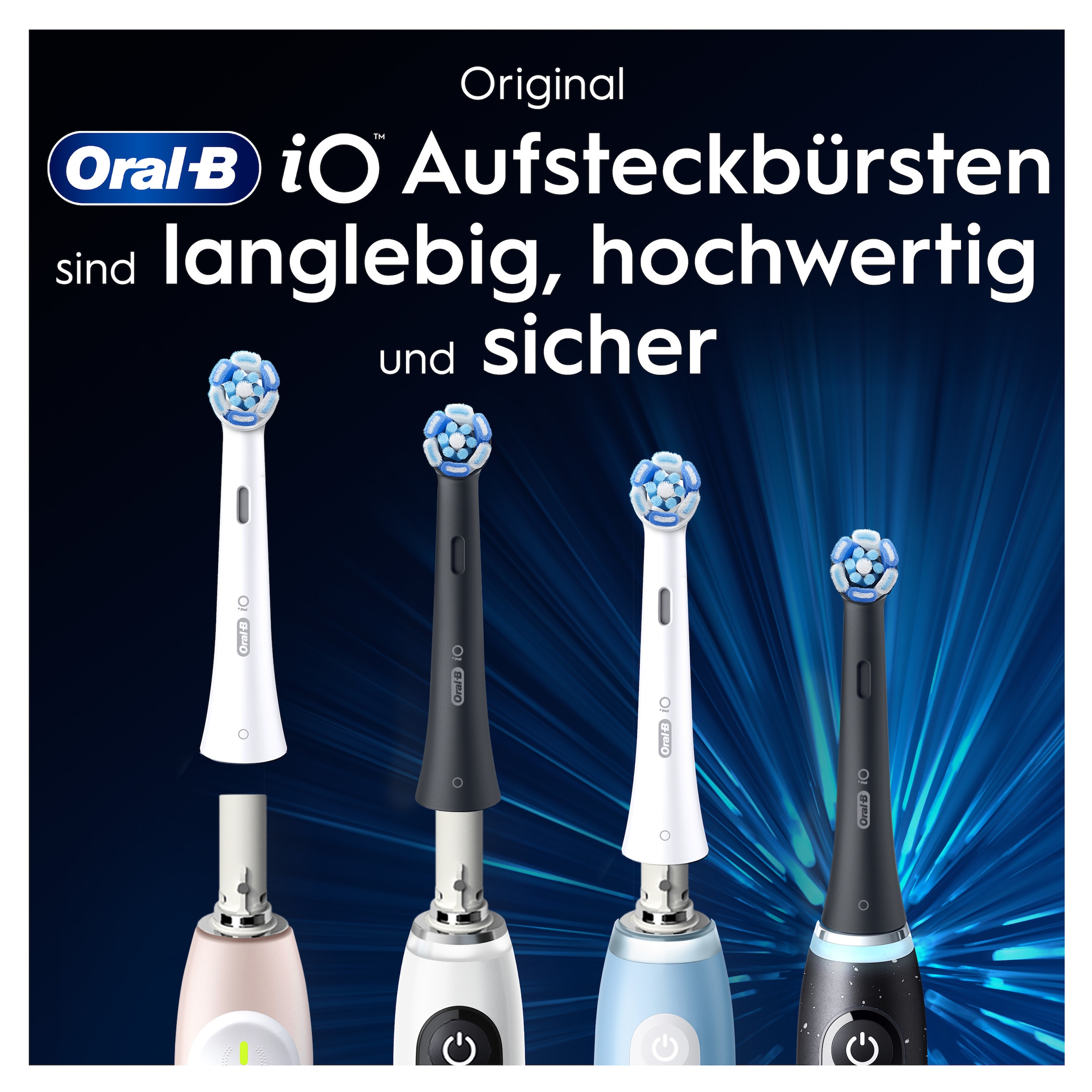 Oral-B Aufsteckbürsten »Oral-B iO Strahlendes Weiss« fortschrittliche Plaque-Entfernung, Poliereinsätze zur Zahnaufhellung