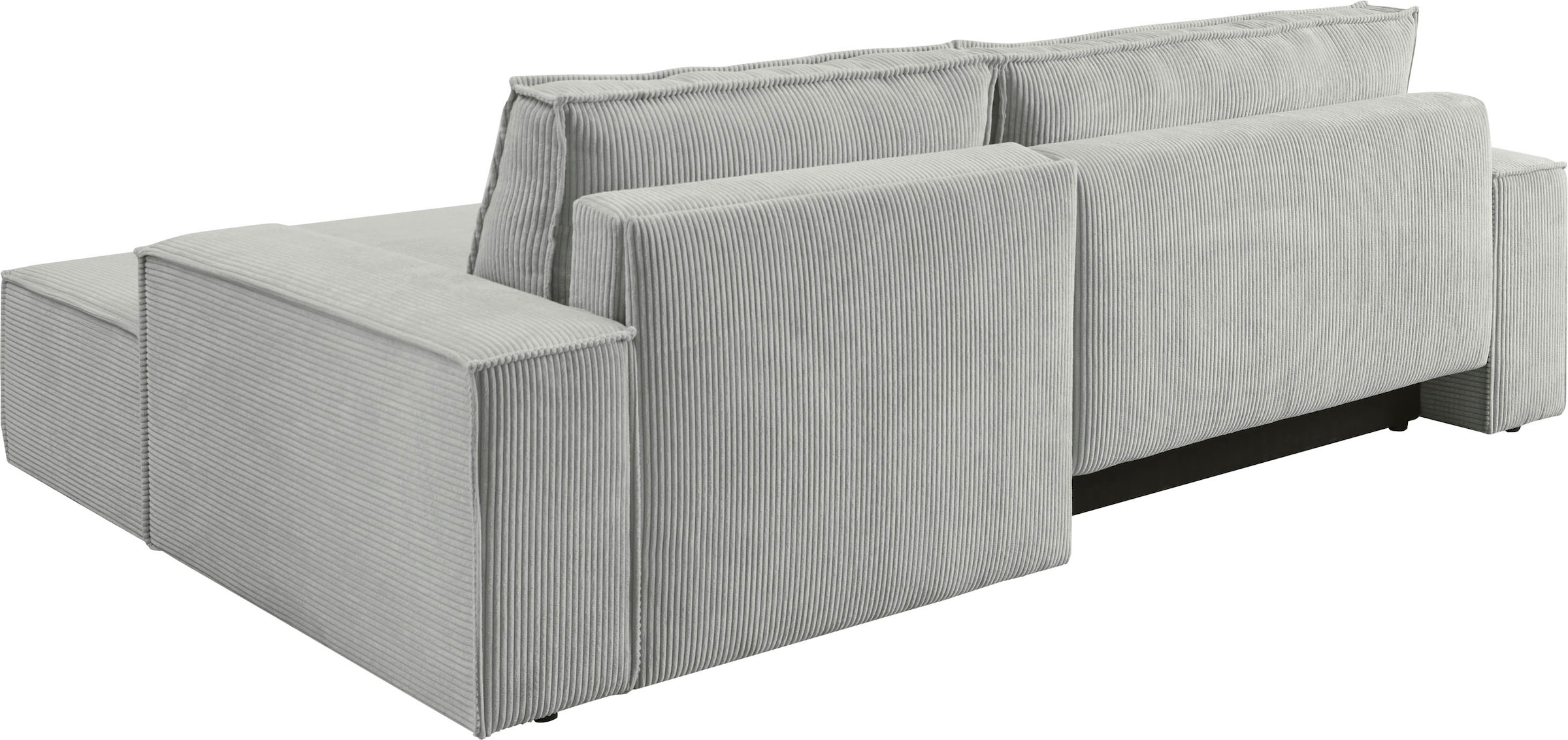 Home affaire Ecksofa SHERWOOD Schlafsofa 267 cm, L-Form, Schlaffunktion mit Bettkasten (210x136 cm), Cord, Vintage, Samtvelours