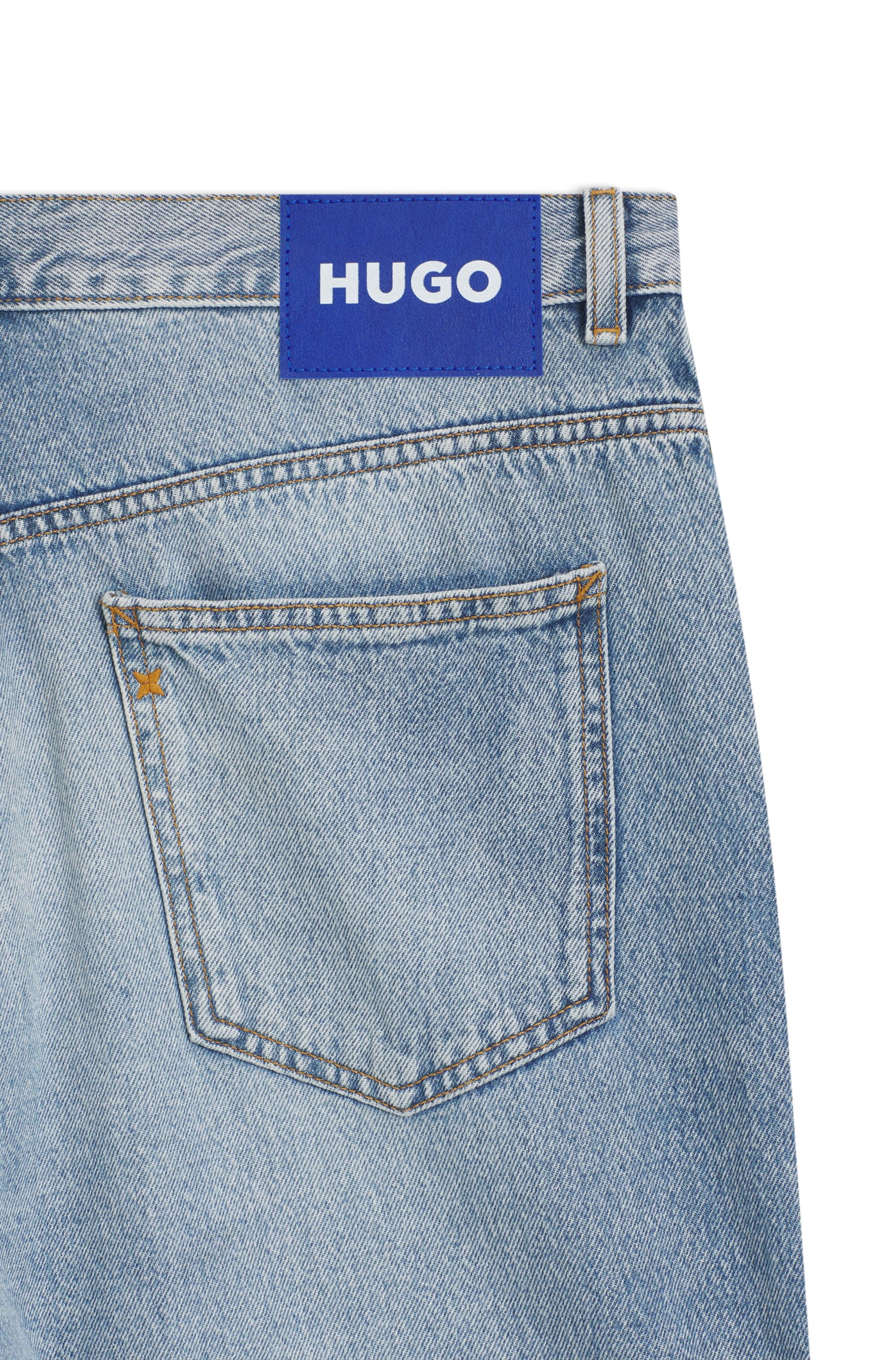 HUGO Blue Loose-fit-Jeans »Nate« in heller Waschung