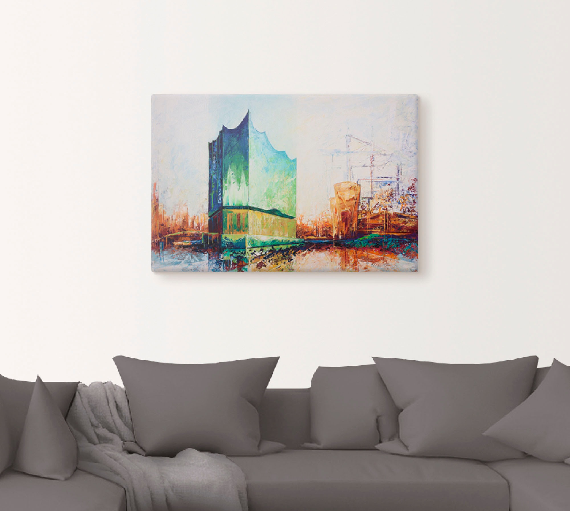 Artland Wandbild »Elbharmonie Hamburg« Deutschland 1 Stk. tlg. auf Holzrahmen gespannt