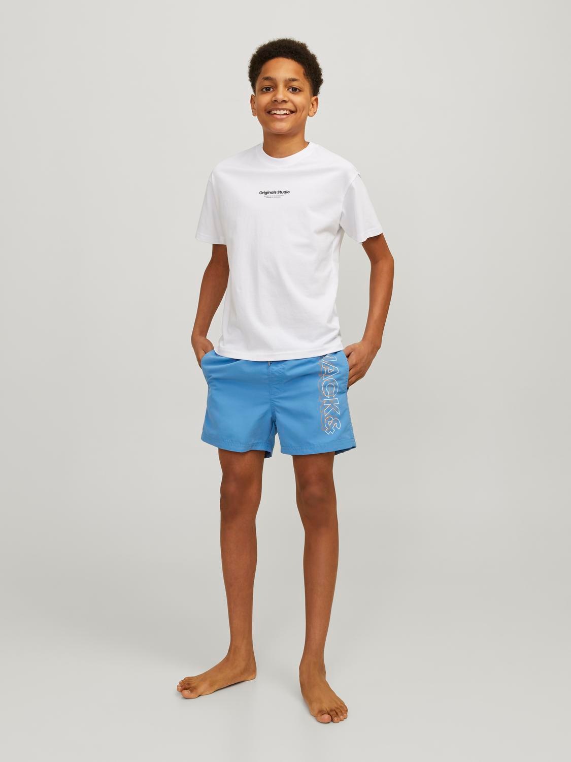 Jack & Jones Junior Badeshorts »JPSTFIJI JJSWIM DOUBLE LOGO LY SN JNR«