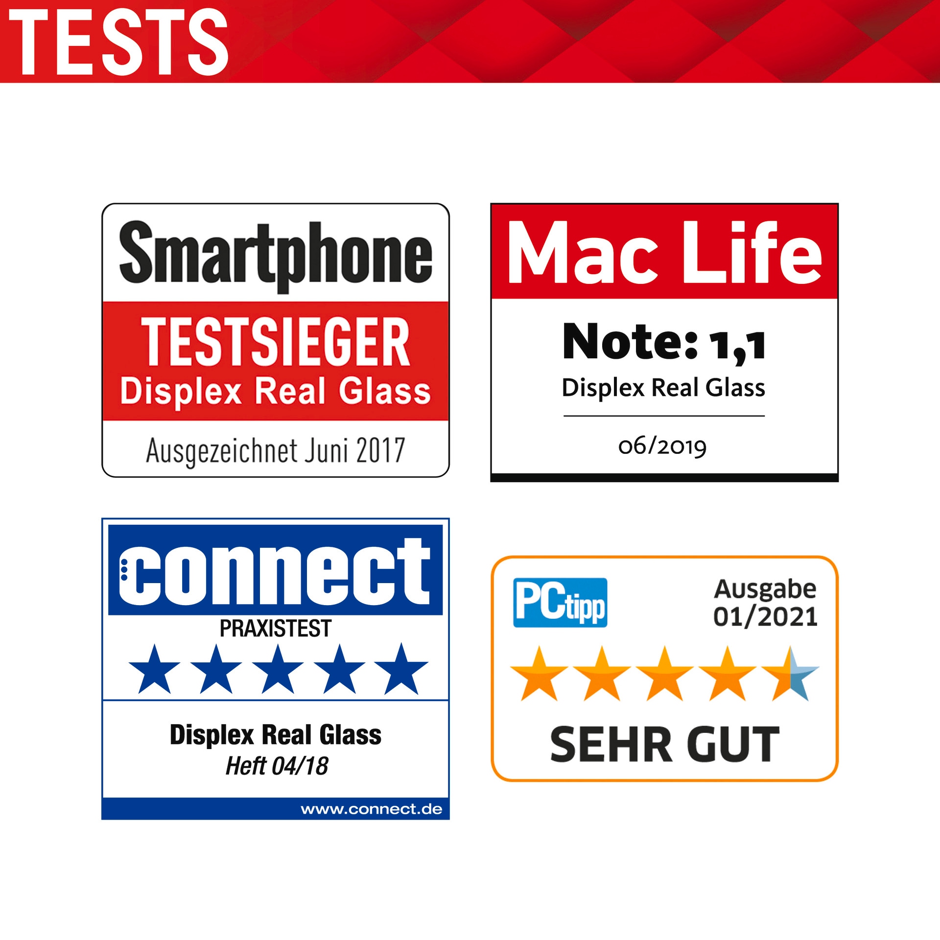 Displex Displayschutzglas »Real Glass - Samsung Galaxy A33 5G«, Displayschutzfolie Displayschutz kratzer-resistent 10H splitterfest