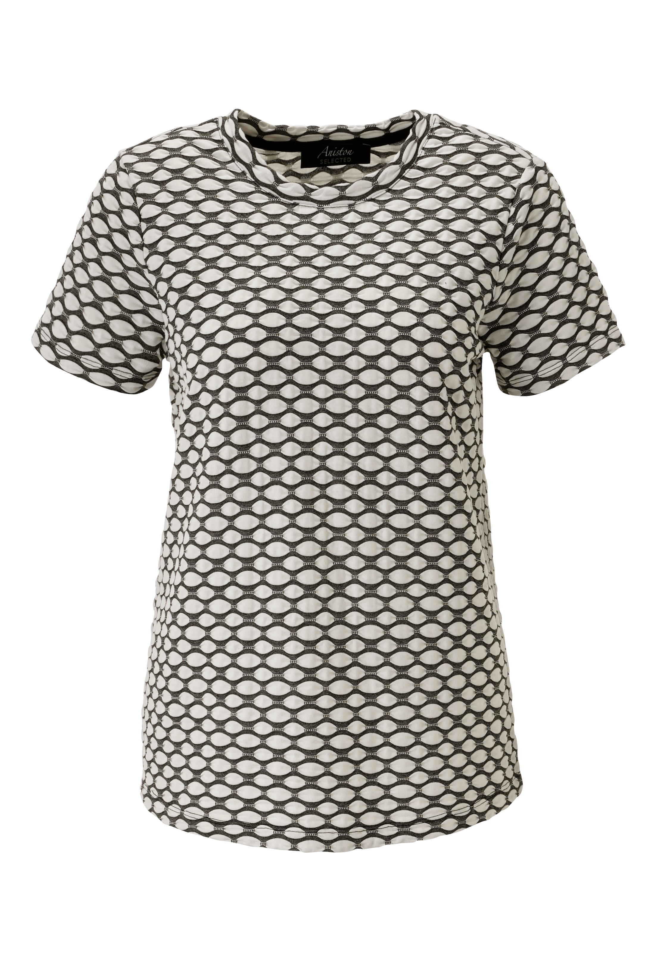 Aniston SELECTED T-Shirt, mit moderner Oberflächenstruktur und Wellenmusterung - NEUE KOLLEKTION