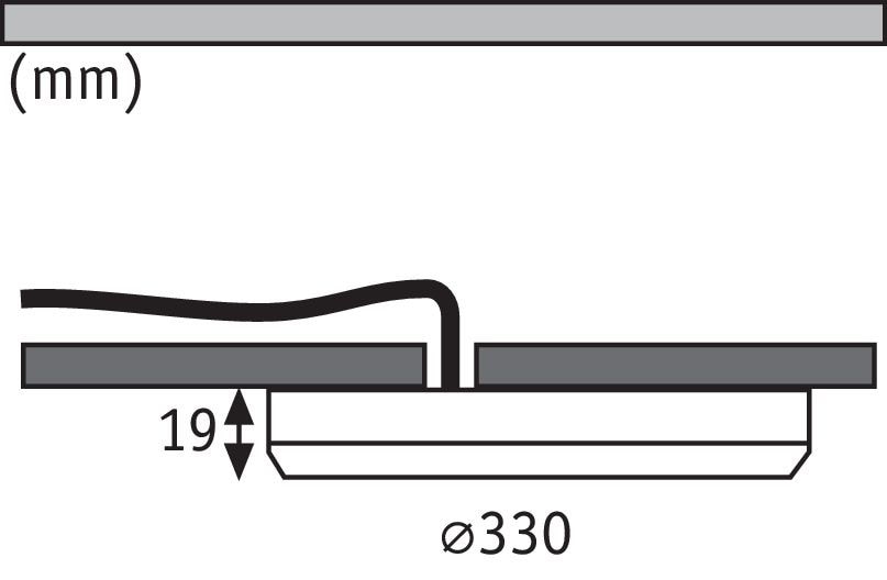 Paulmann LED Einbauleuchte »Cover-it«, Ø 33 cm, 230V Direktanschluß