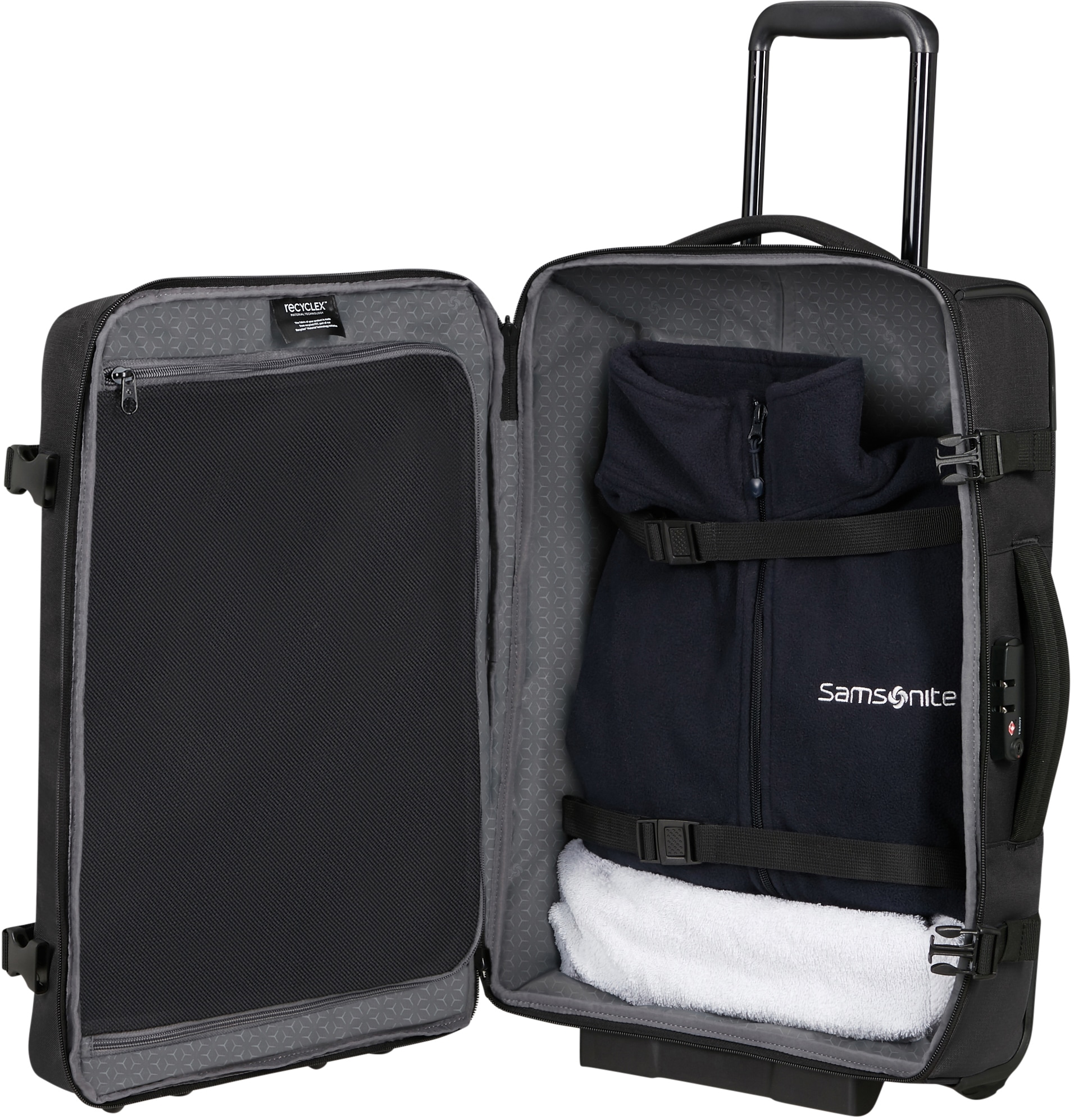 Samsonite Weichgepäck-Trolley »ROADER, verschiedene Größen«, 2 Rollen, Reisekoffer Trolley TSA-Zahlenschloss Volumenerweiterung